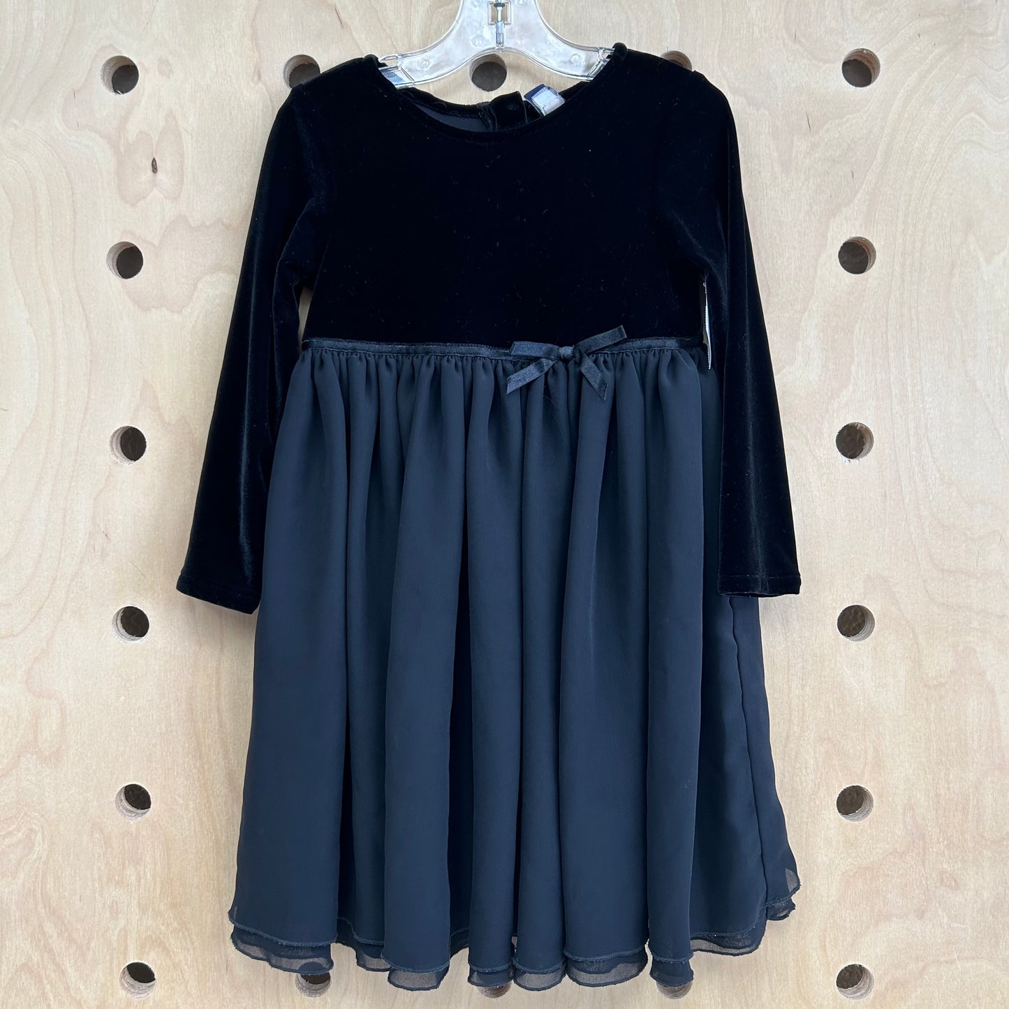 Black Velour + Tulle Dress