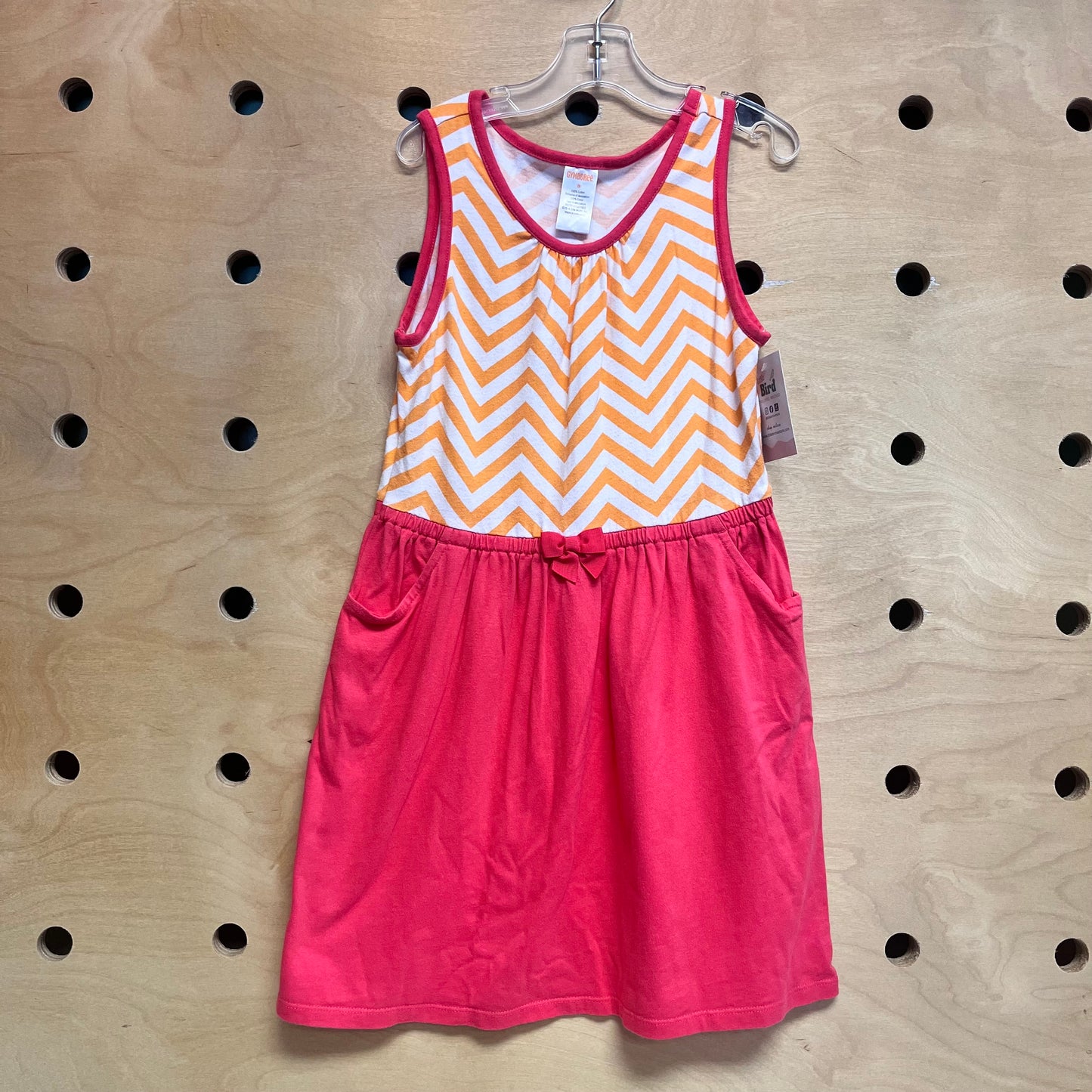 Pink/Orange Chevron Tank Dress