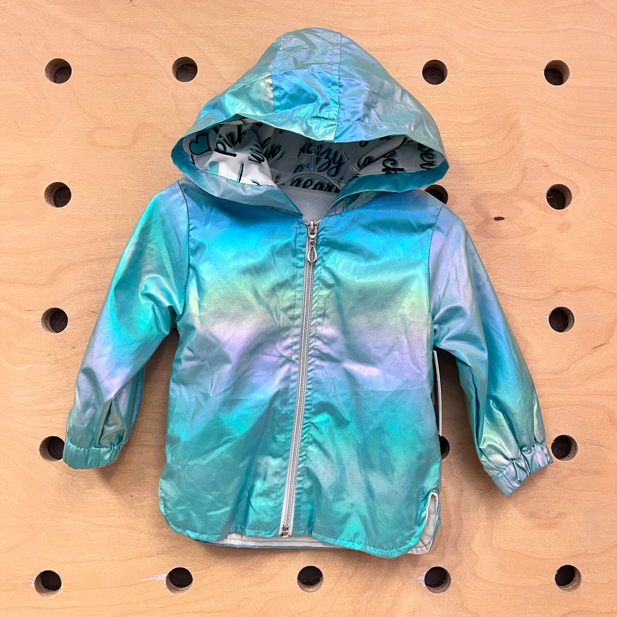 Teal Iridescent Windbreaker
