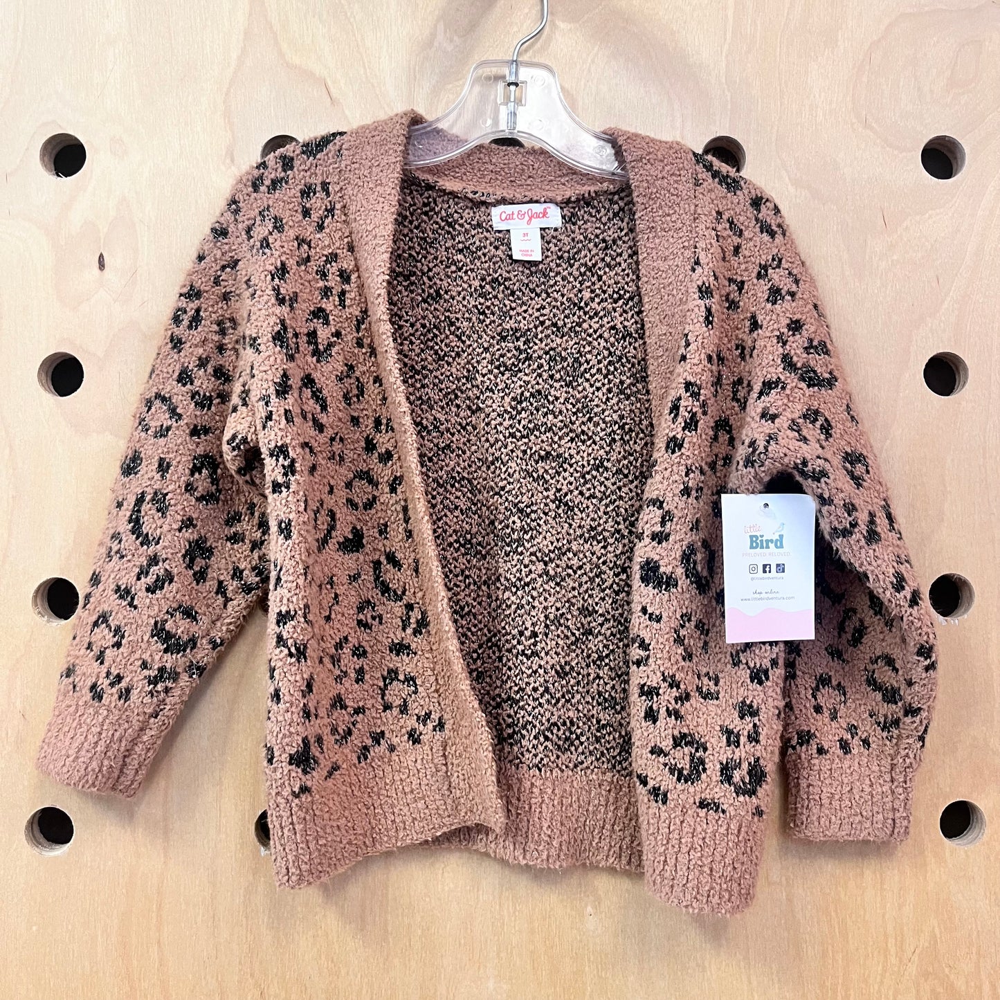 Brown Sparkle Leopard Cardigan