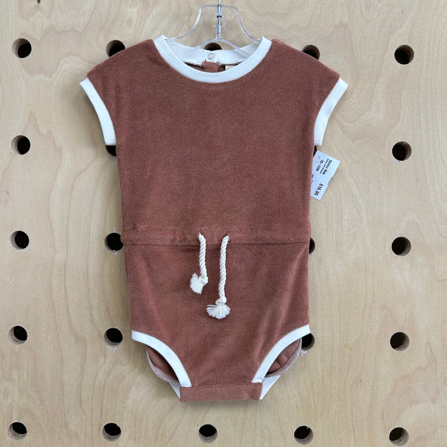 Brown Terry Romper