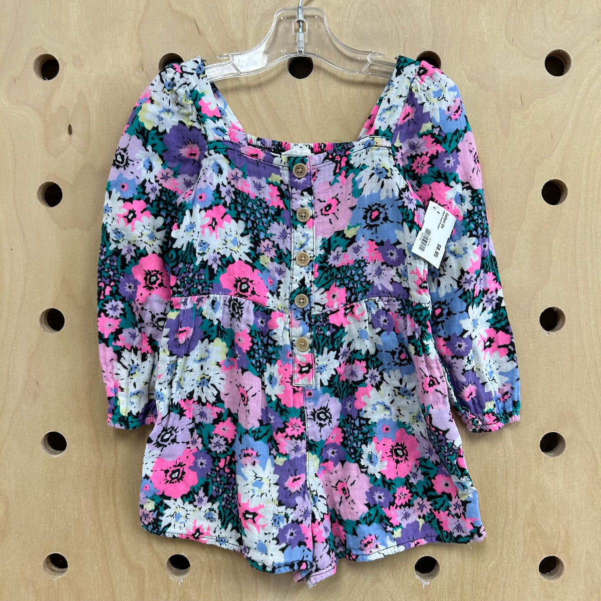 Black Floral Romper