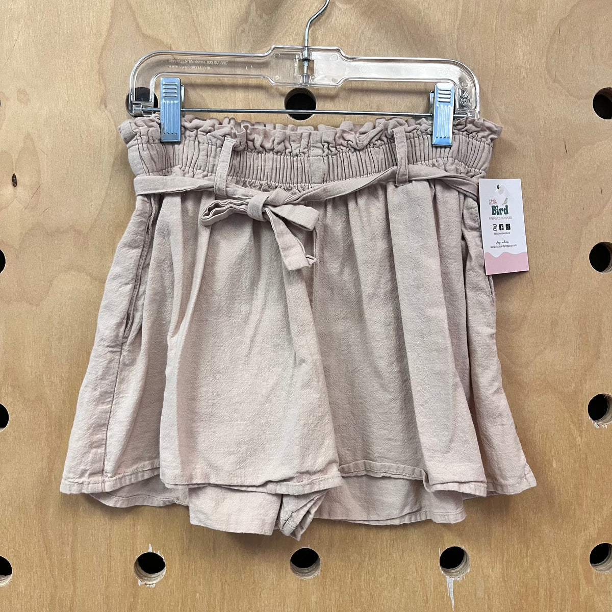 Blush Linen Blend Shorts