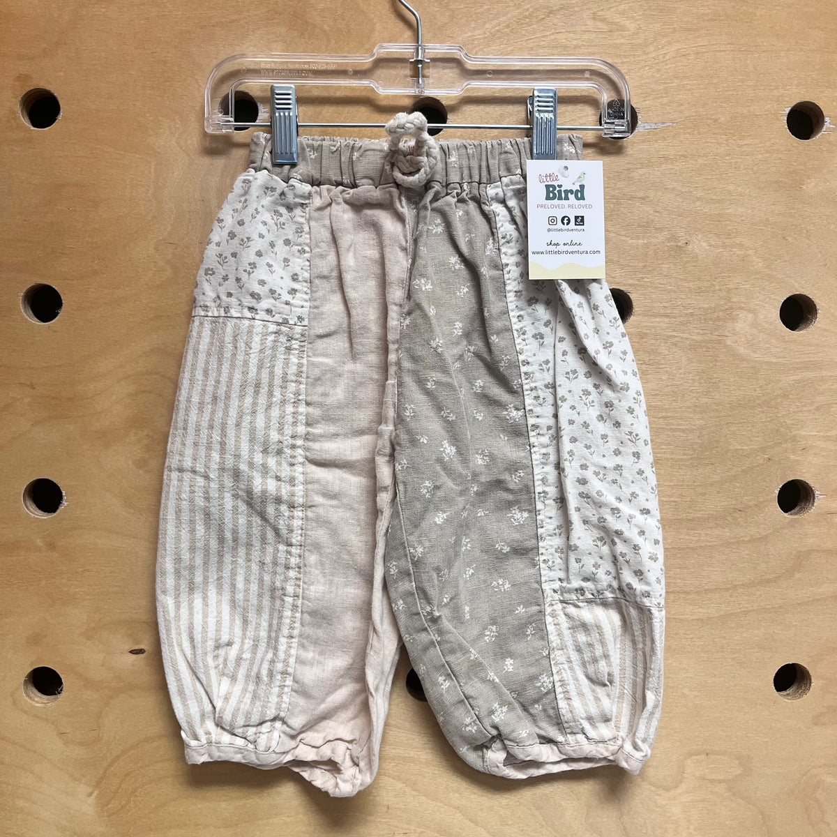 Patchwok Linen Floral Pants