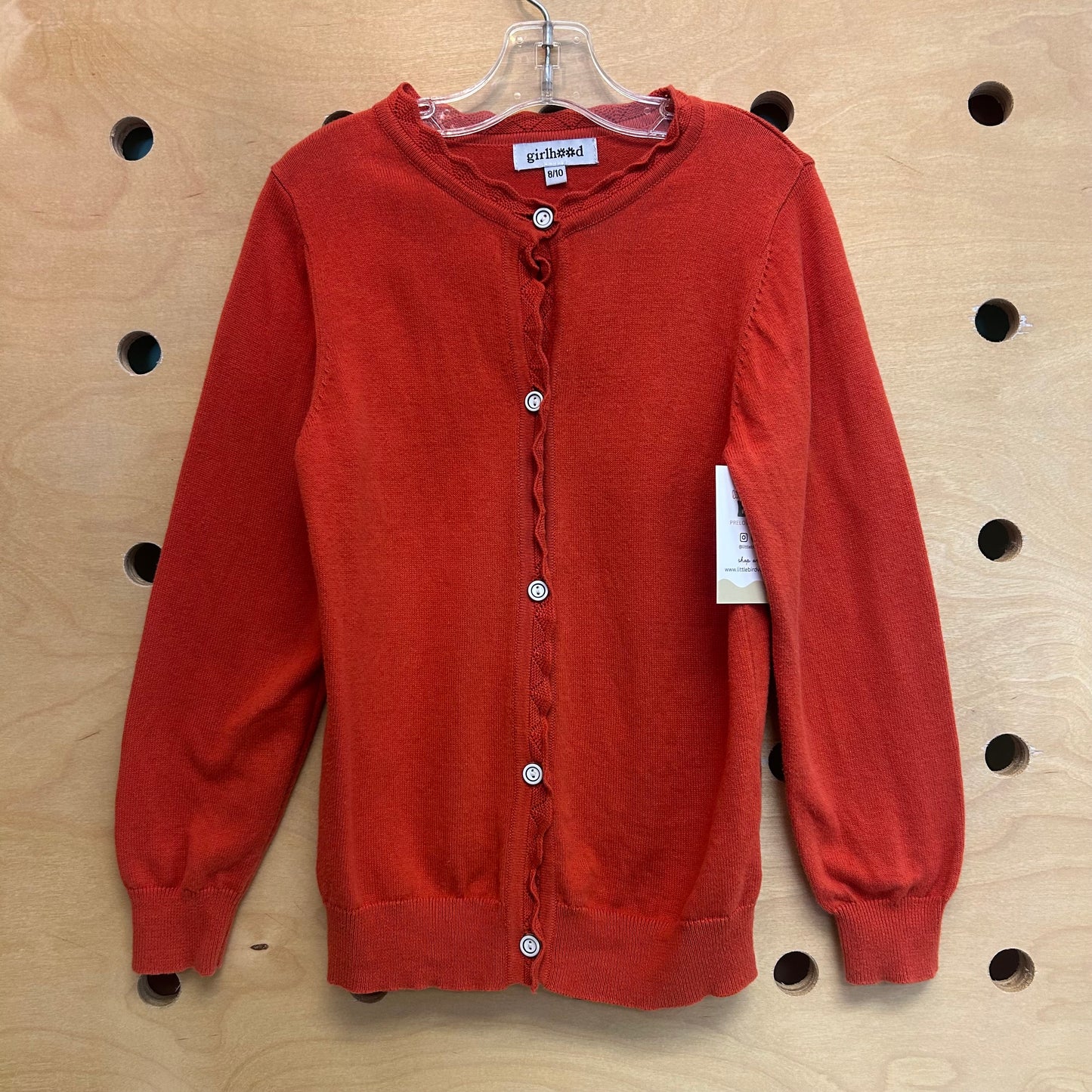 Orange Knit Cardigan