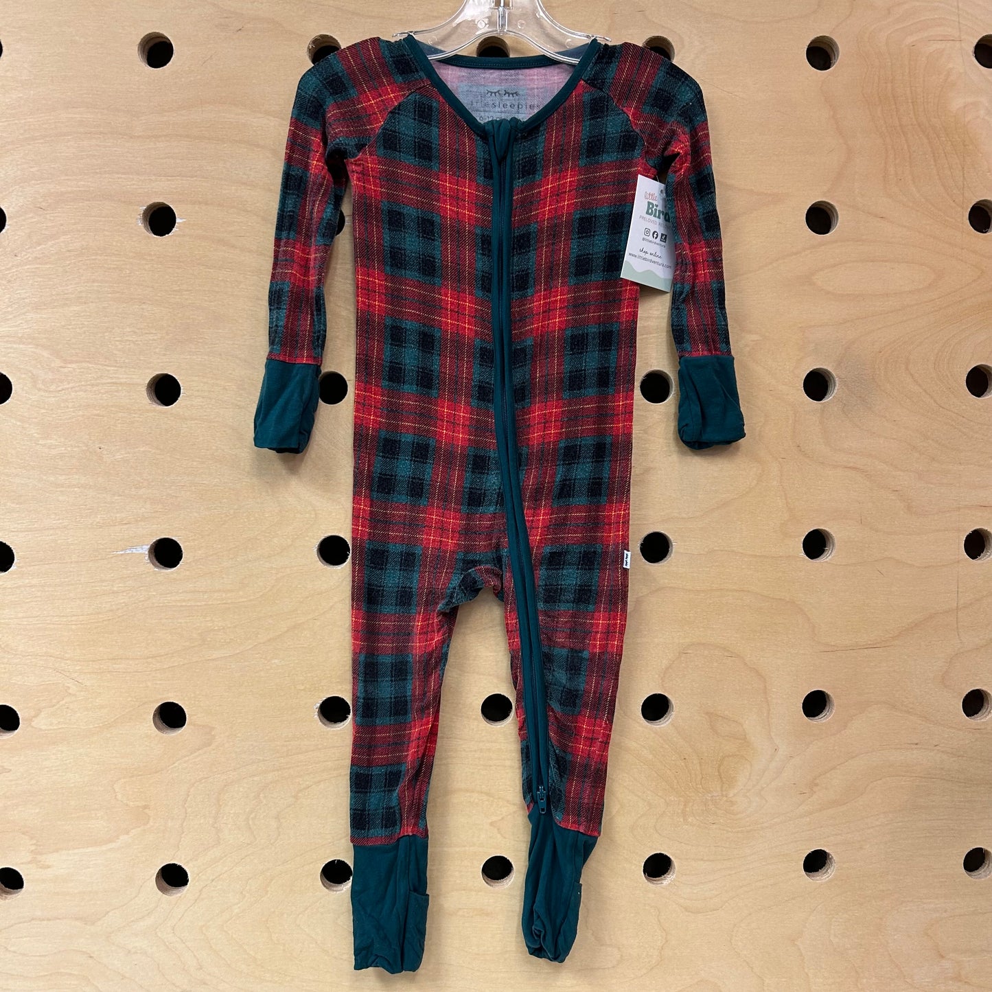 Red/Green Plaid Bamboo Zippy