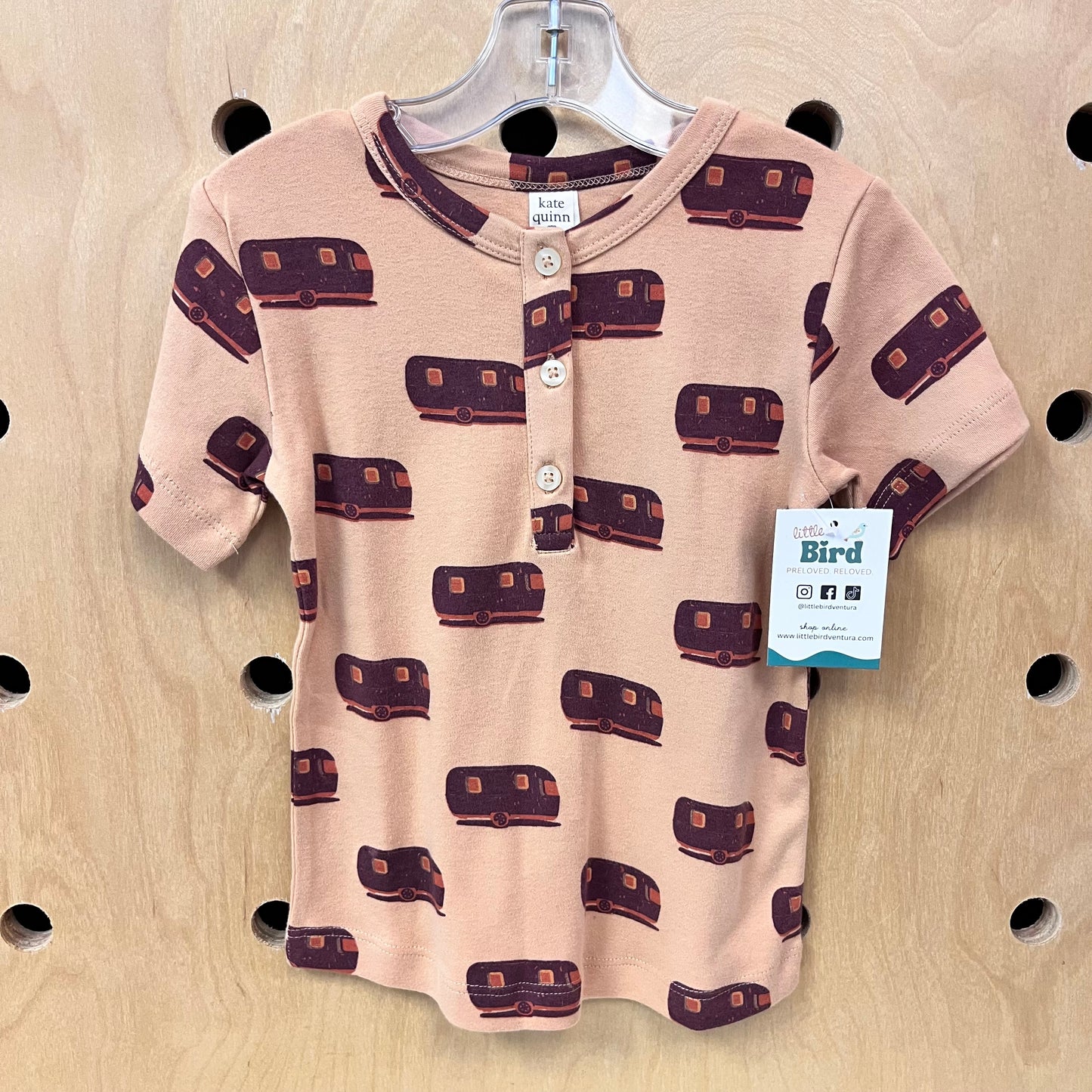 Organic Brown Campers Henley NEW!