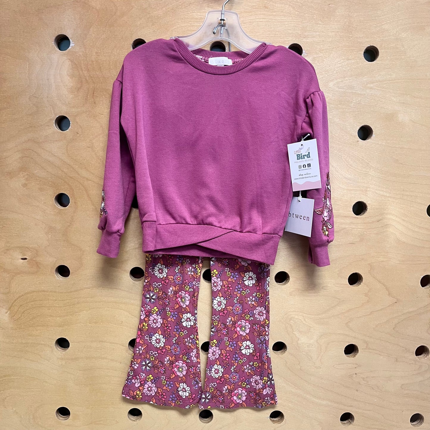 Purple Embroidered Floral Outfit NEW!!