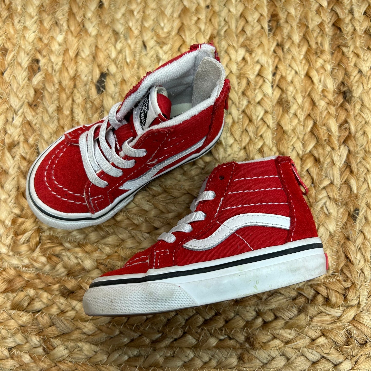 Red SK8 Zip High-Tops