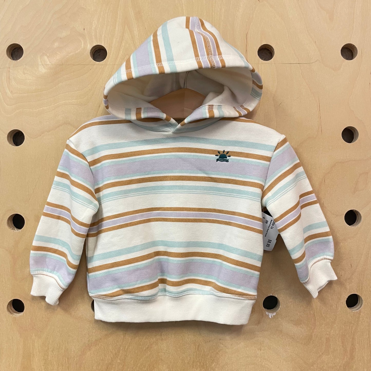 Neutral Striped Sunset Hoodie