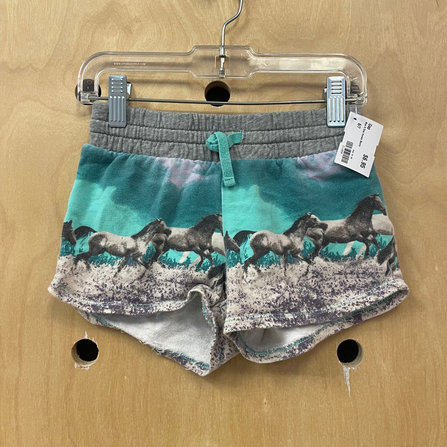 Blue & Grey Horses Shorts