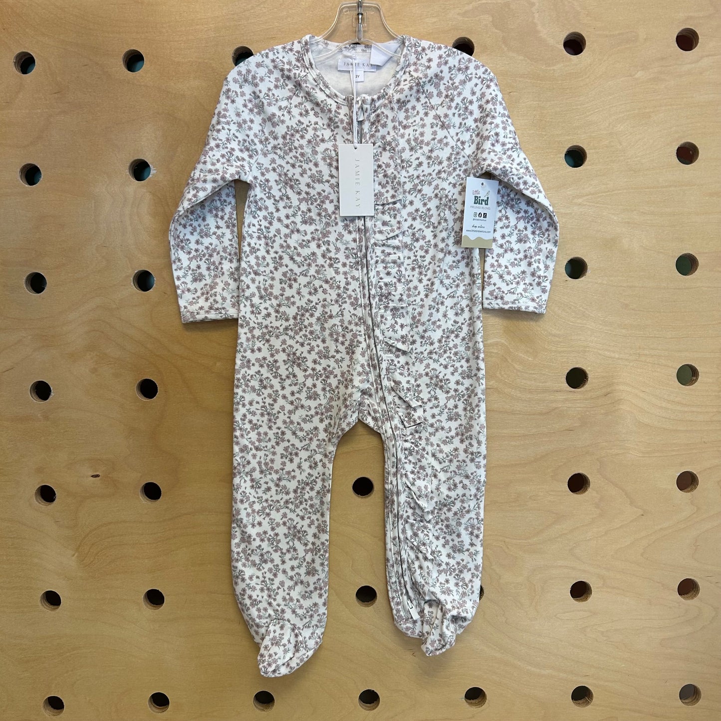 Purple Floral Organic Cotton Zippy NEW!