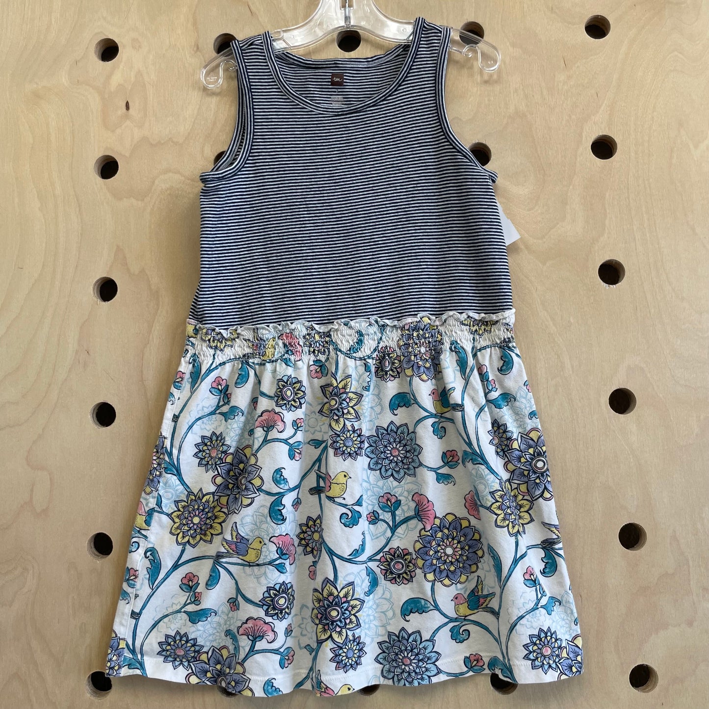 Blue Striped Bird Dress