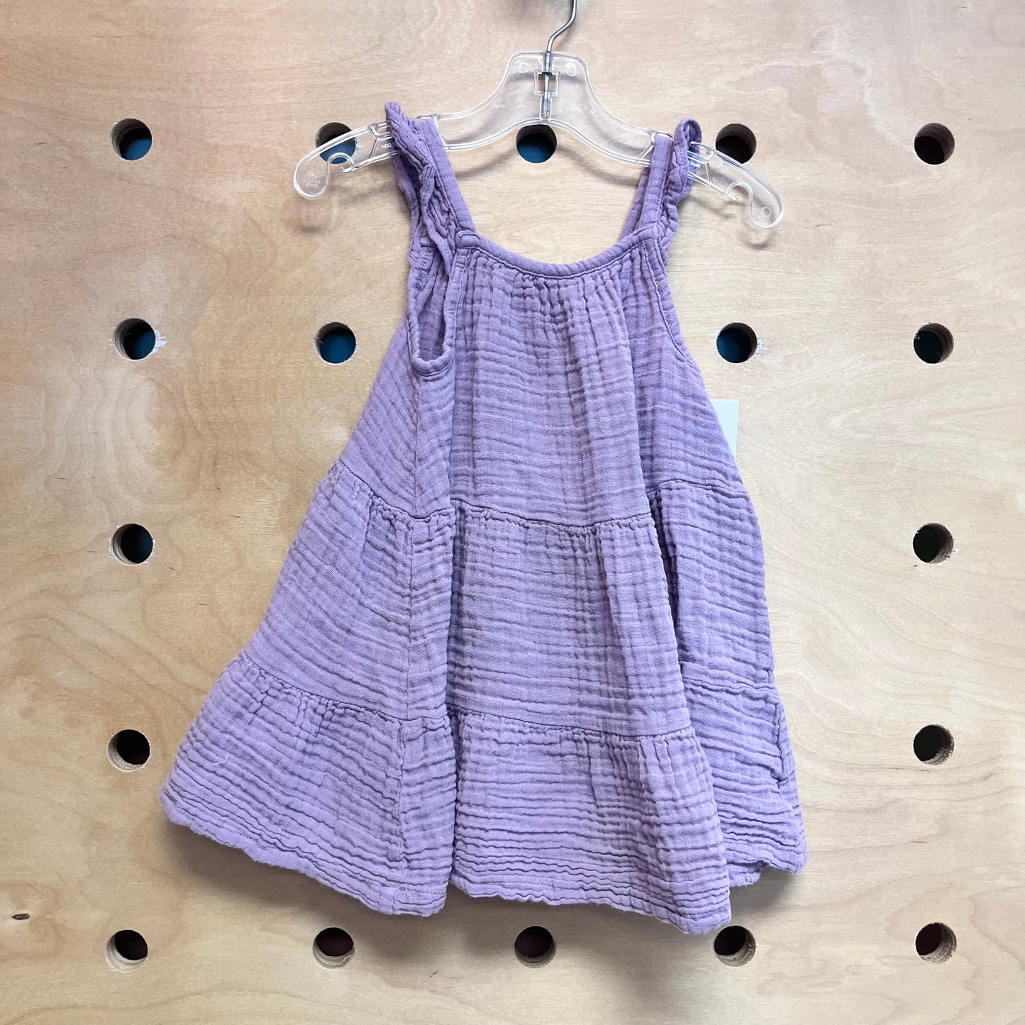 Lavender Gauze Tiered Dress