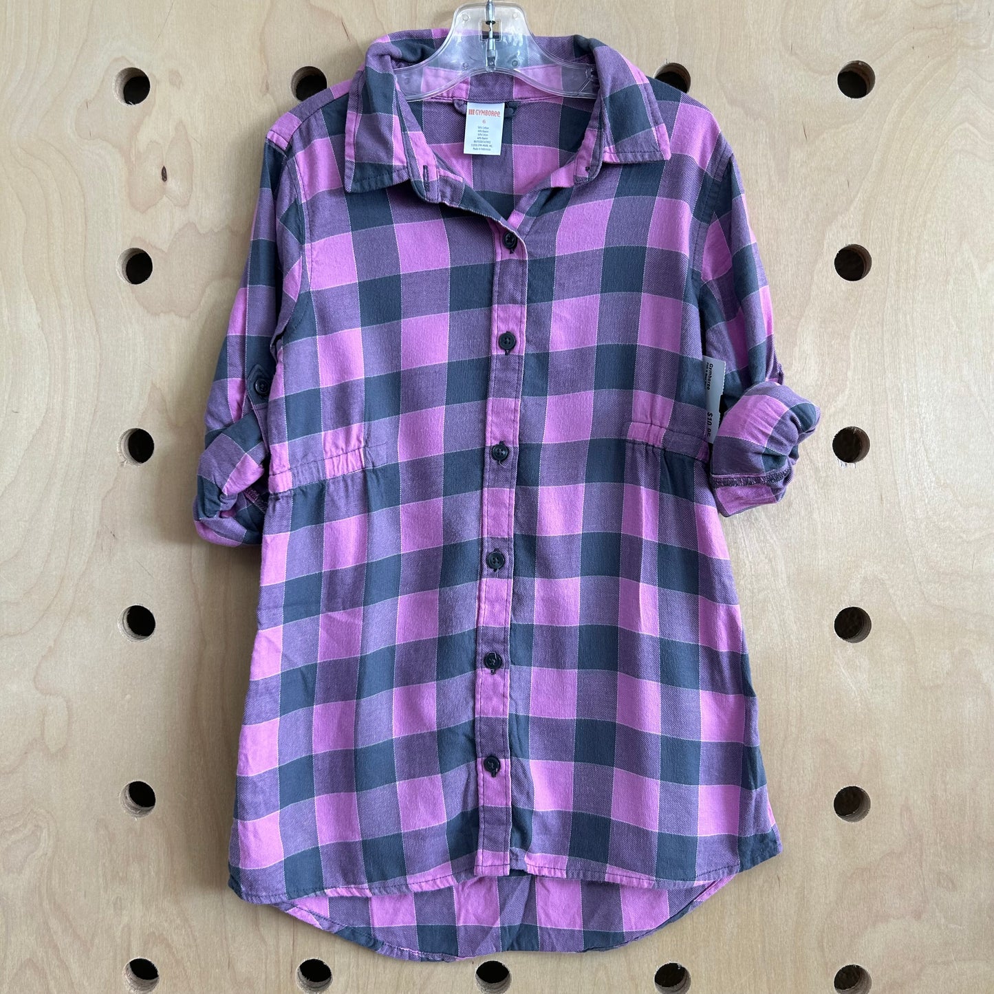Pink & Grey Plaid Dress