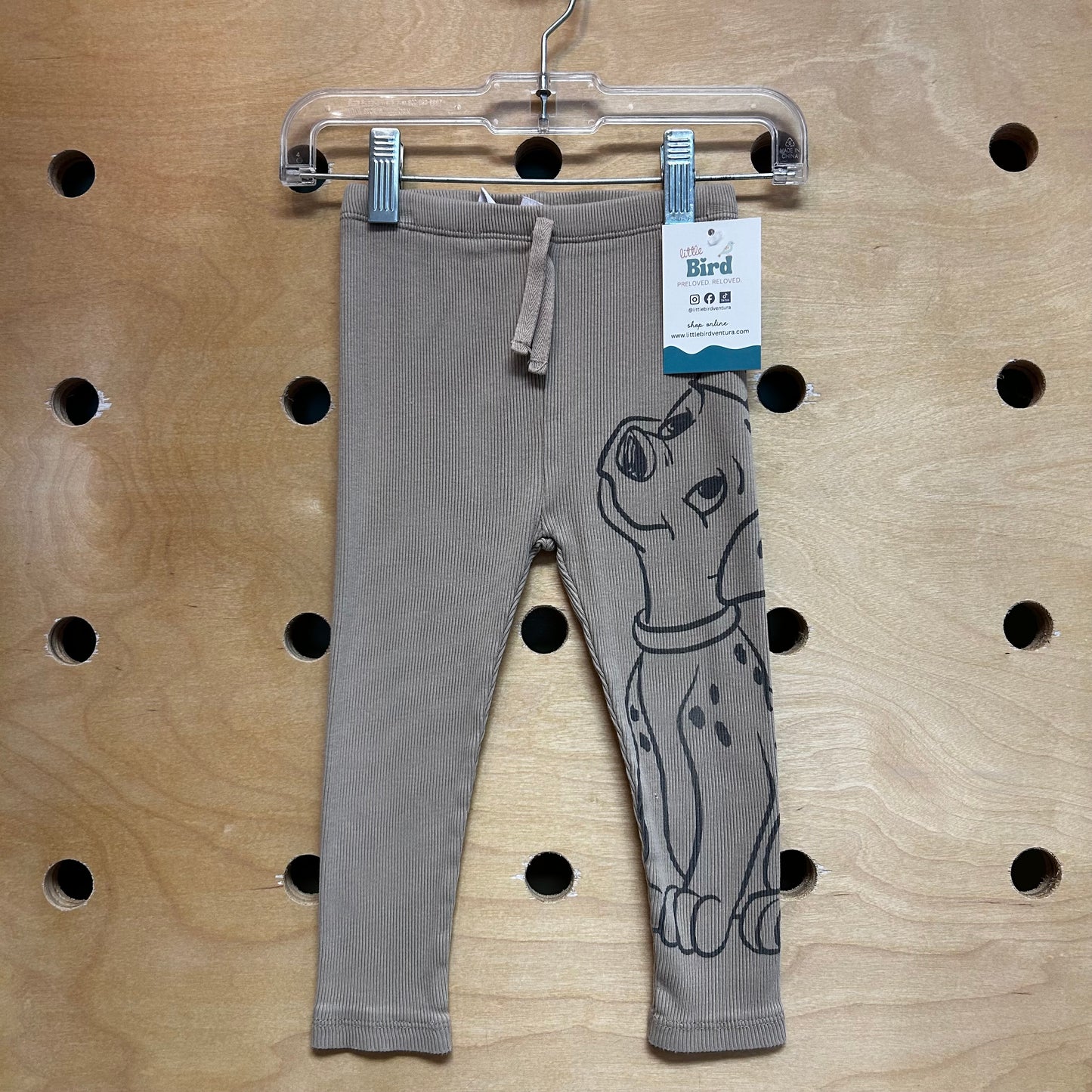 Tan Ribbed Dalmation Leggings