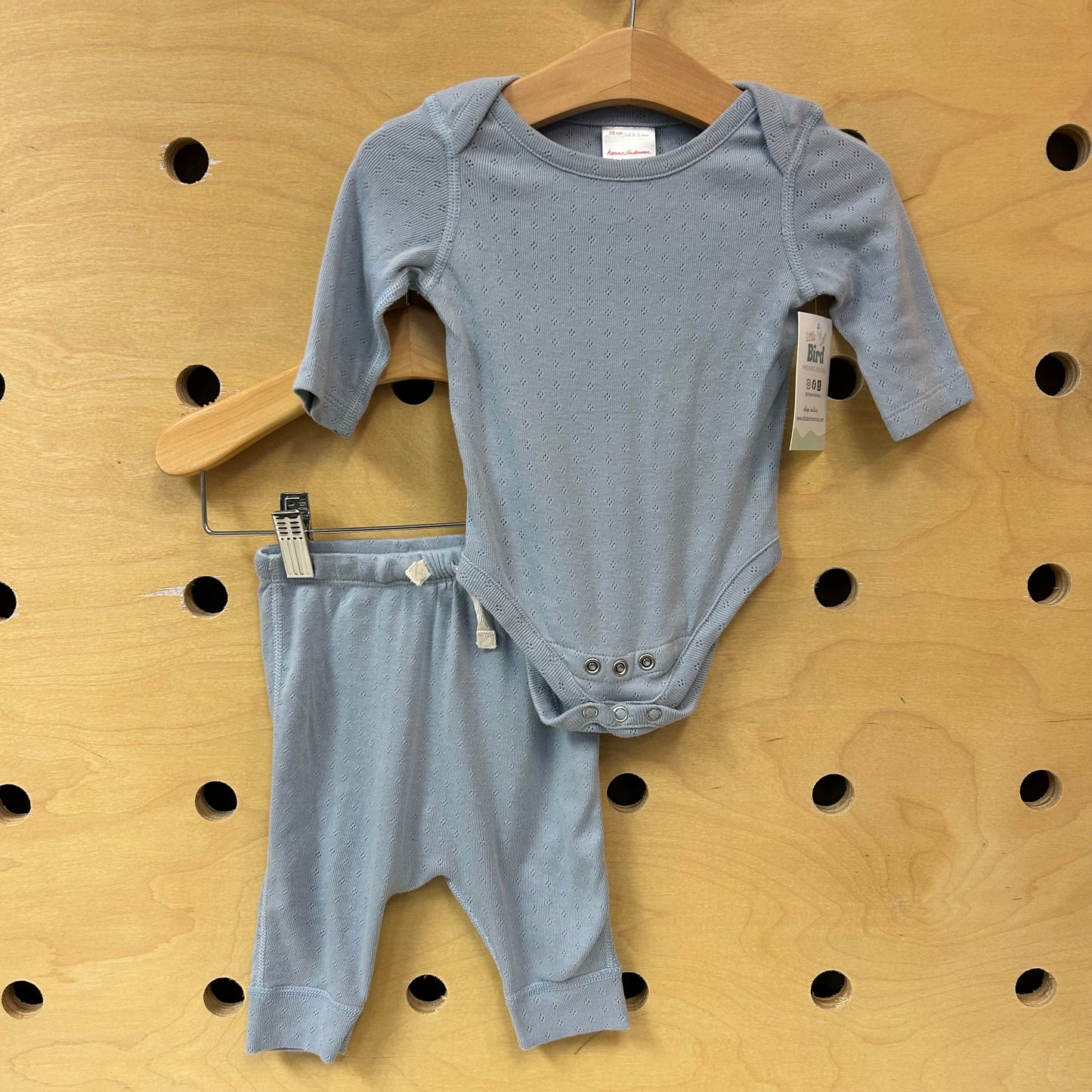 Blue Pointelle Outfit