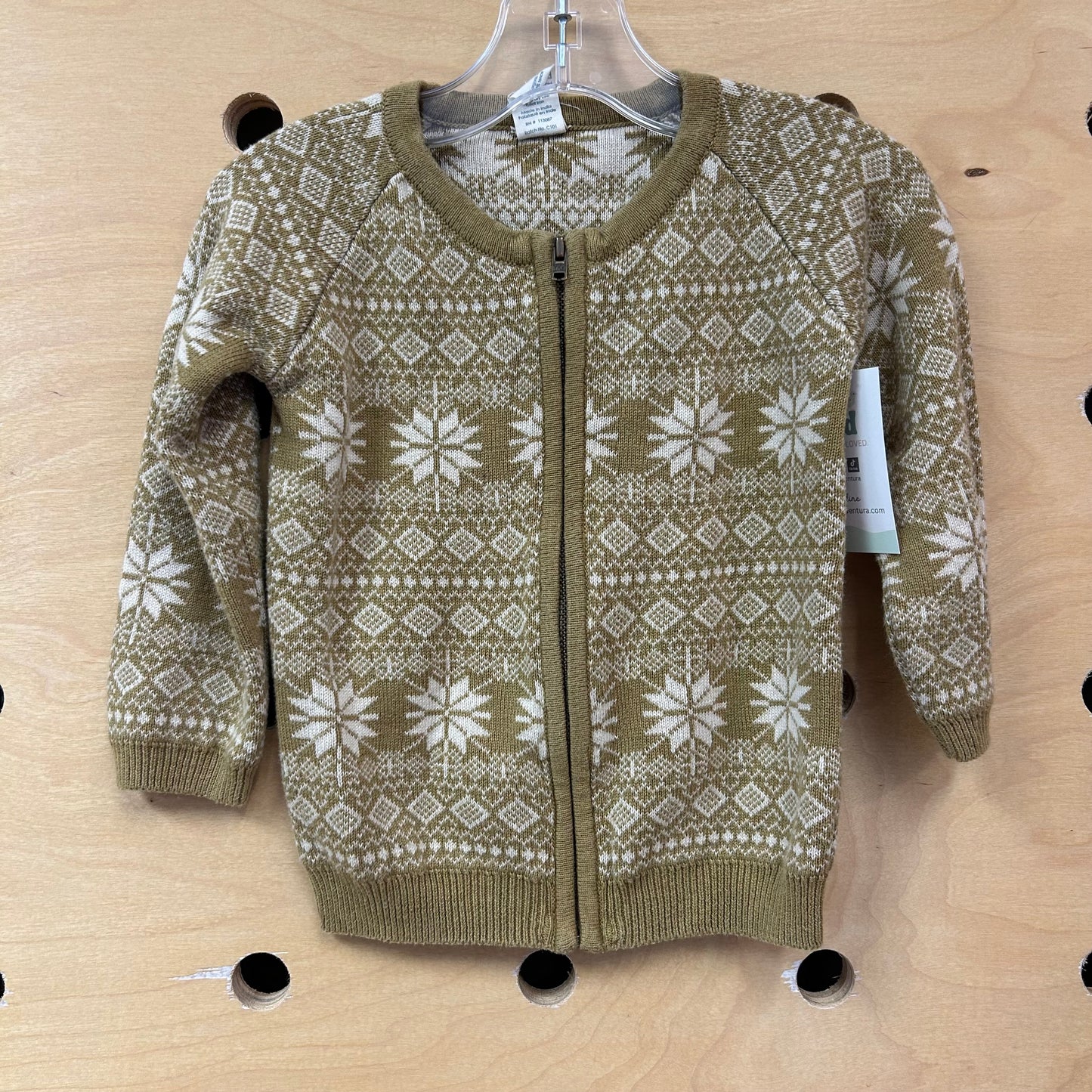 Light Brown Organic Snowflake Sweater