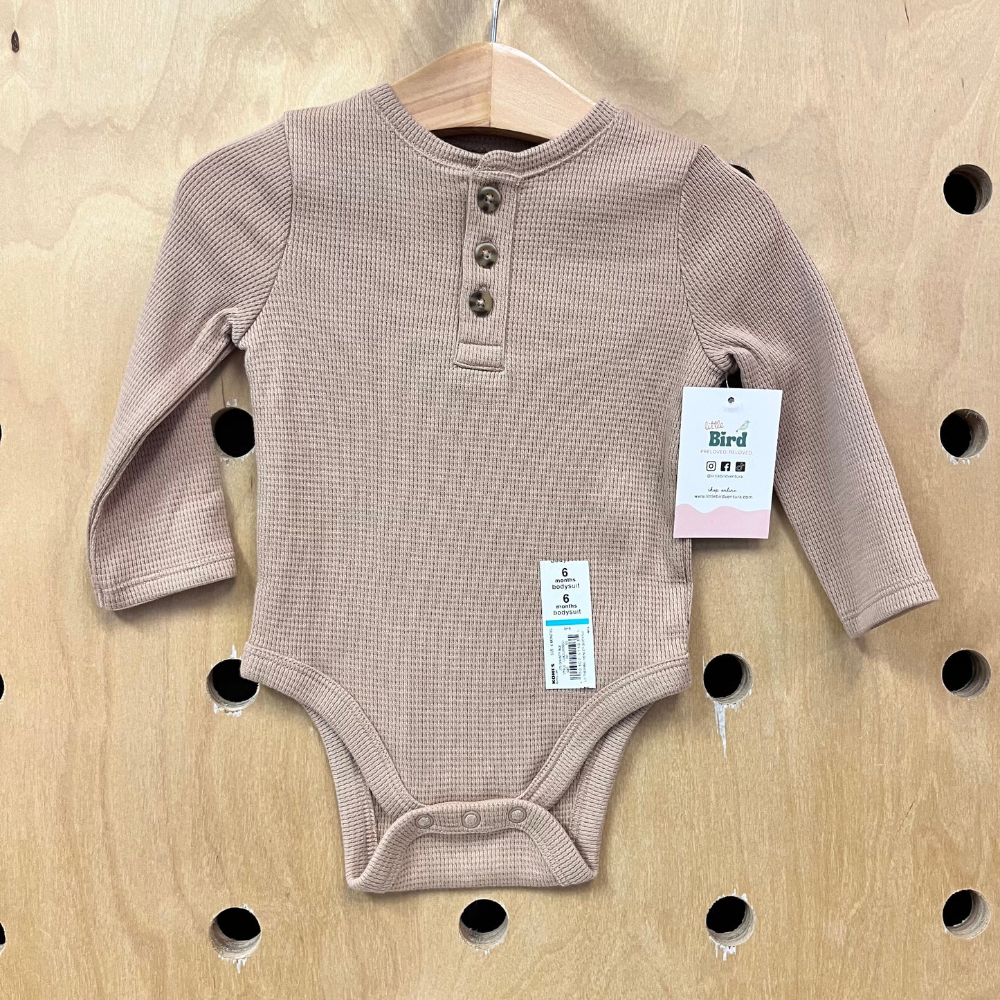 Tan Waffle Henley Bodysuit NEW!