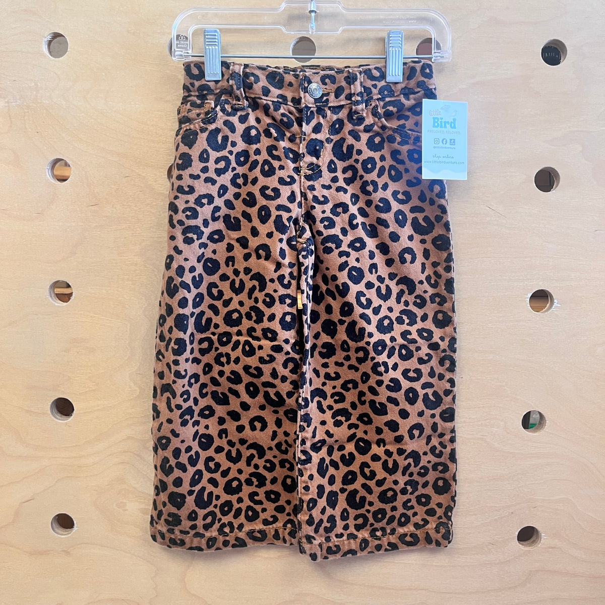 Animal Print Wide Leg Denim