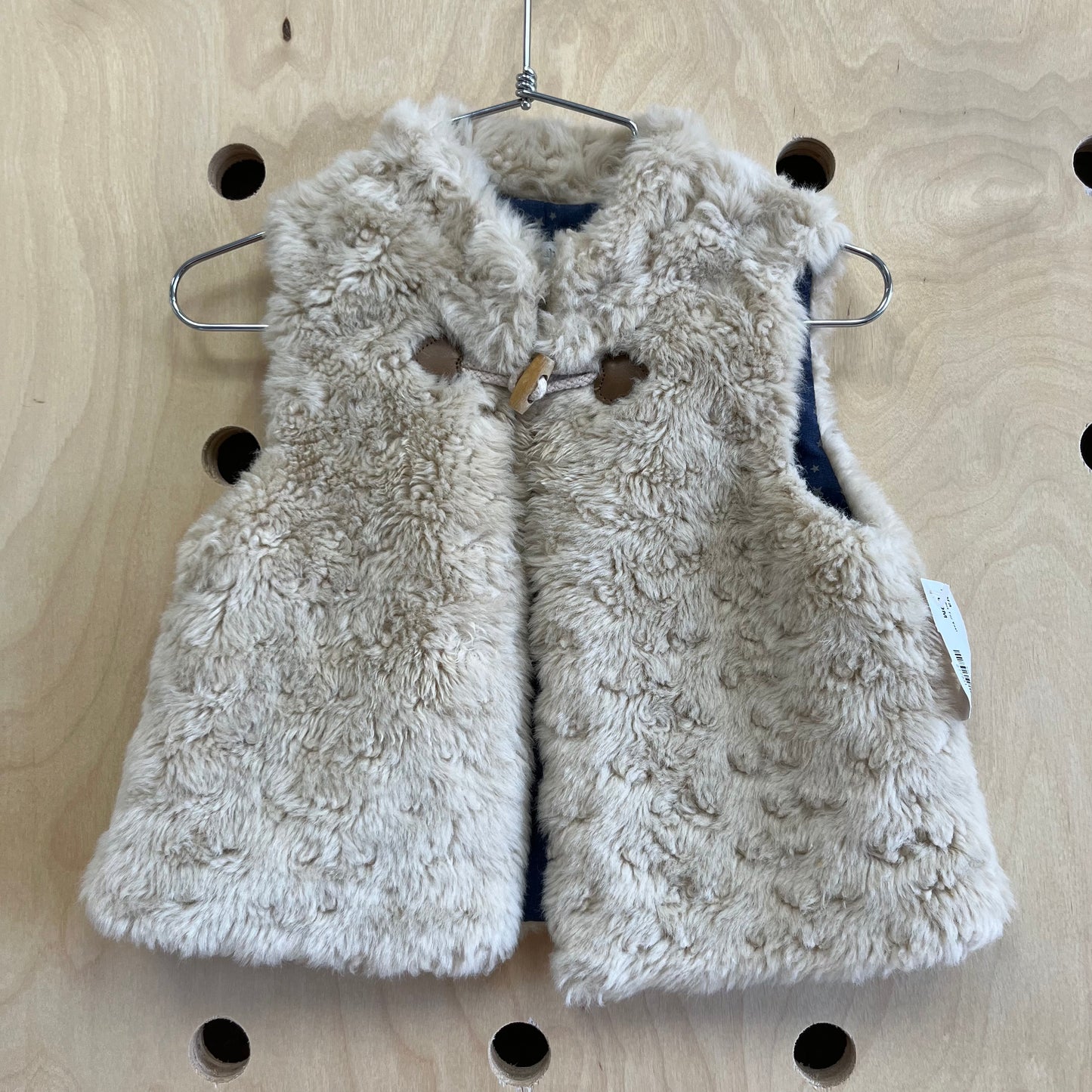 Tan Faux Fur Vest