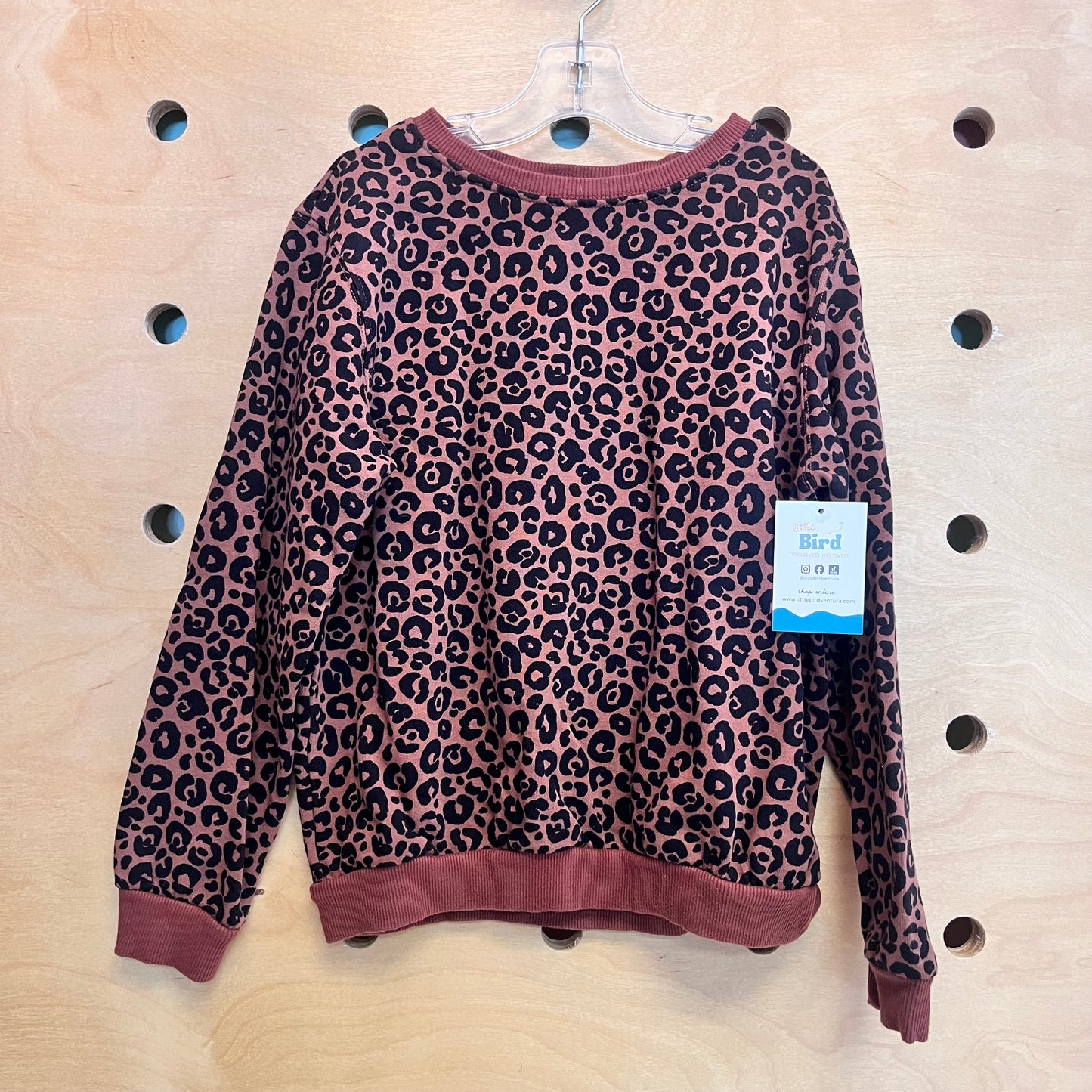 Brown Leopard Print Pullover