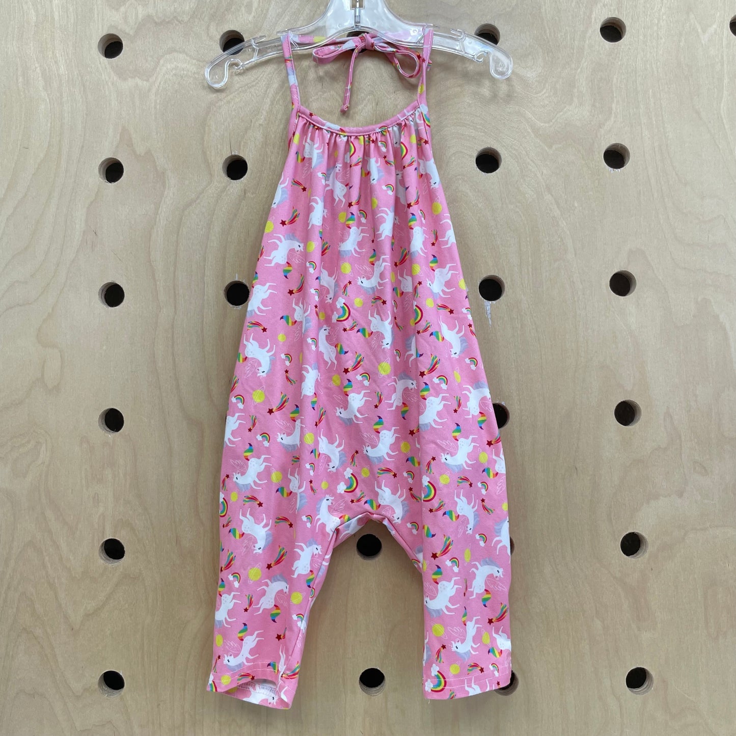 Pink Unicorn Halter Romper