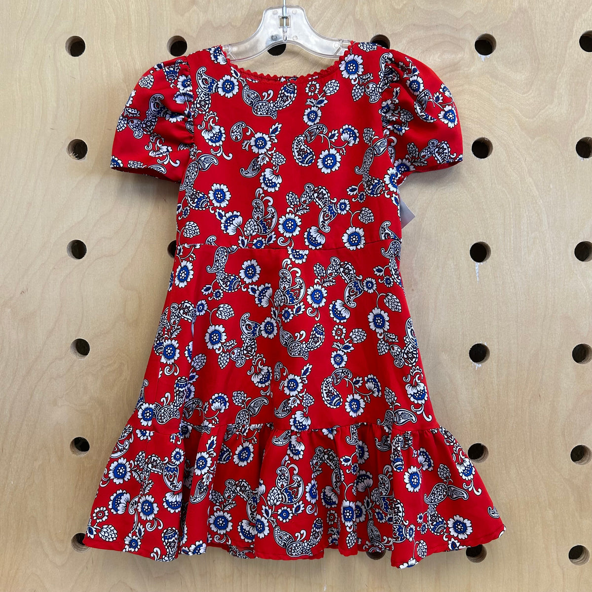 Red + Blue Floral Dress