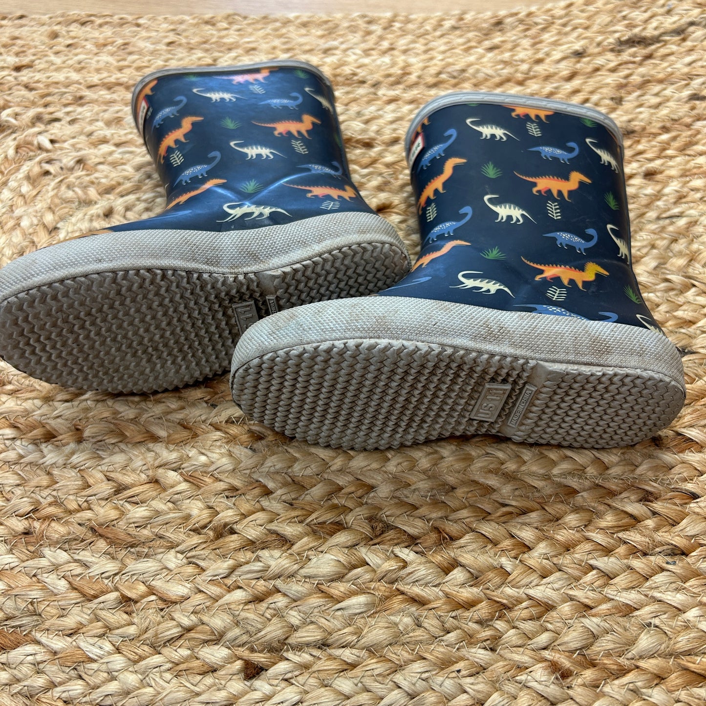 Navy Dinosaur Rainboots