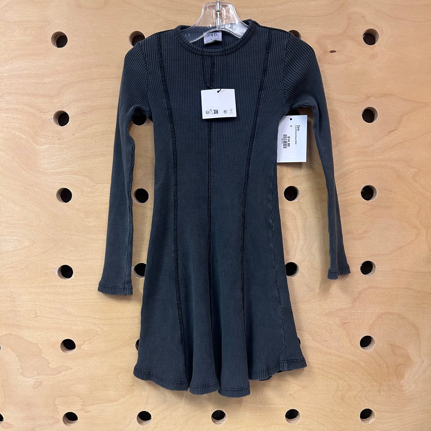 Grey Ribbed Dress NEW!