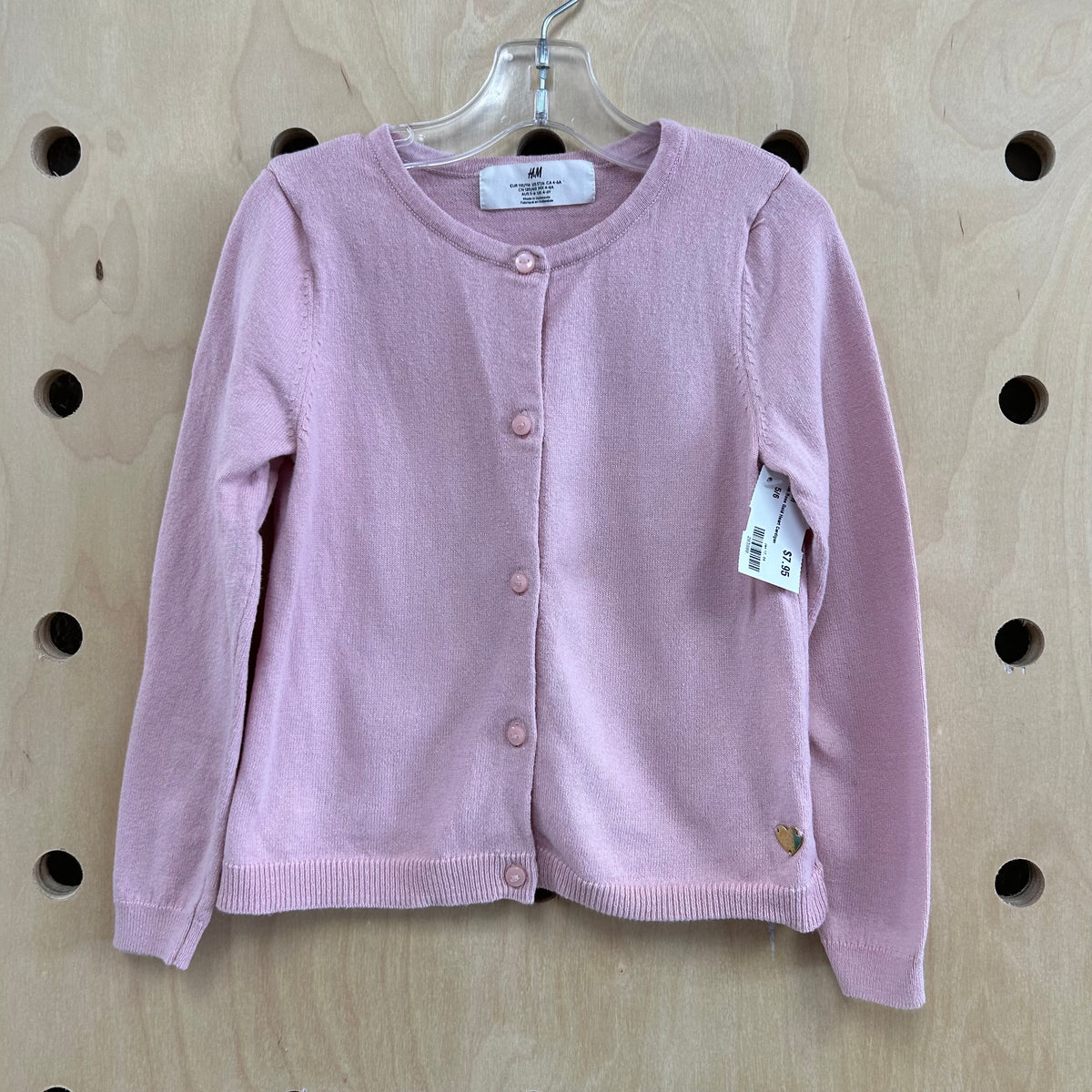 Pink Rose Gold Heart Cardigan