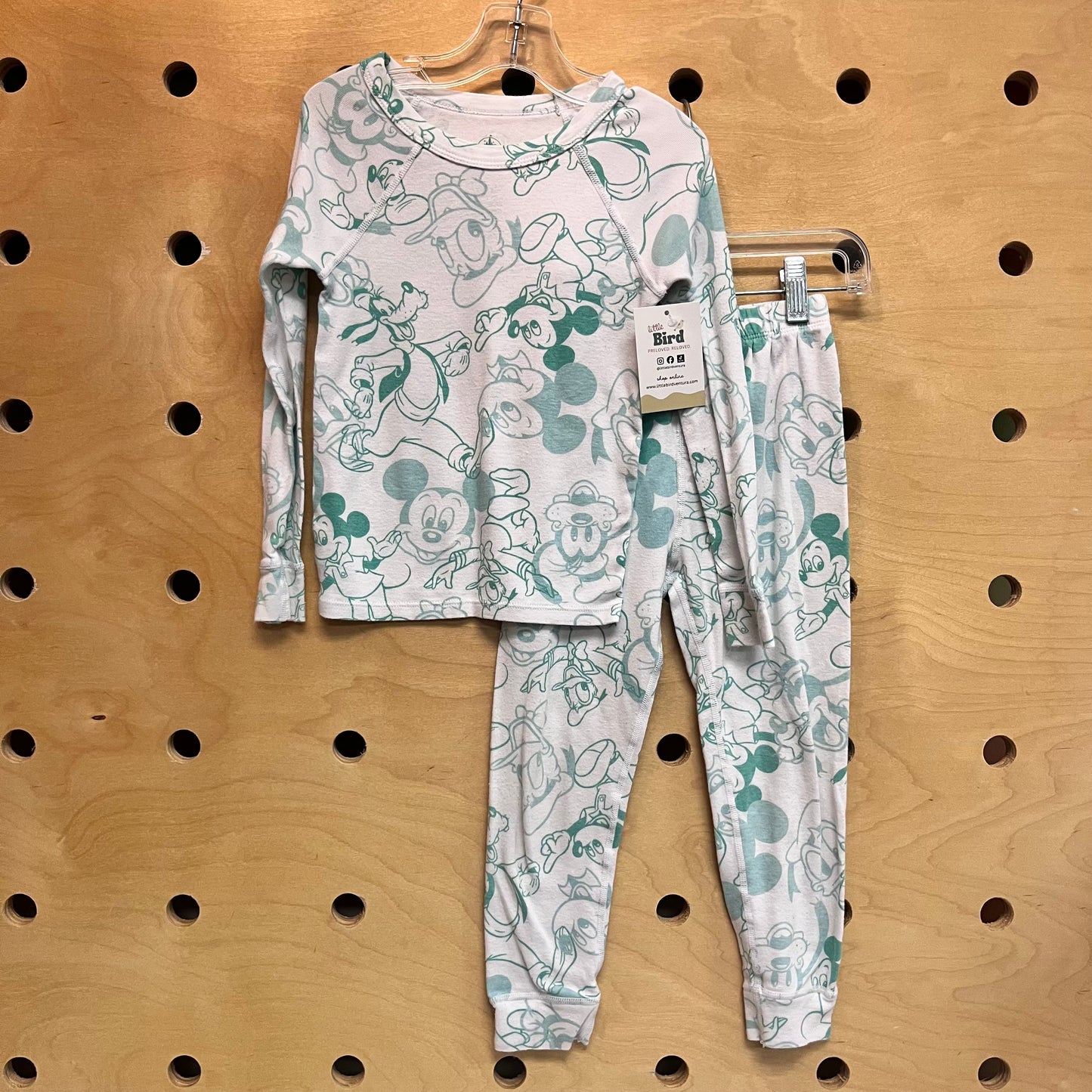 Teal/White Mickey Pajamas