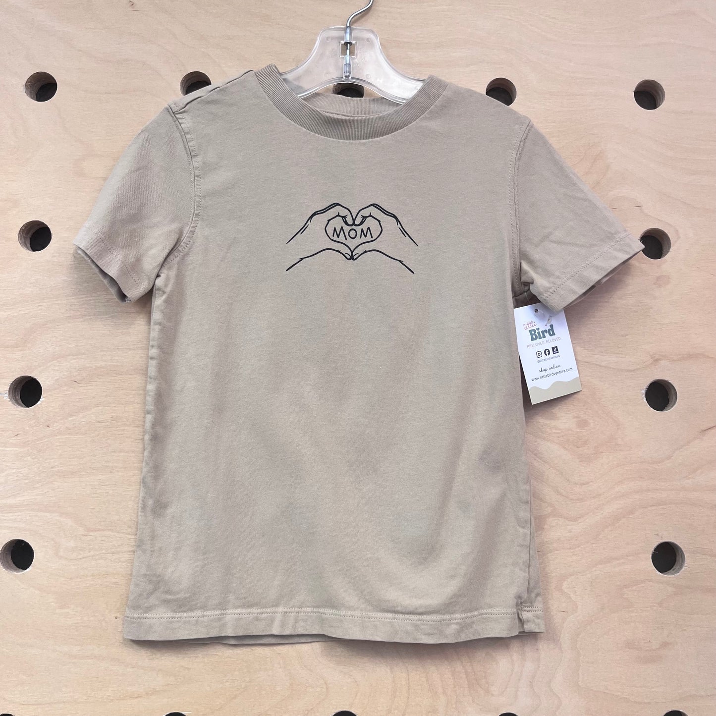 Tan Heart Mom Tee