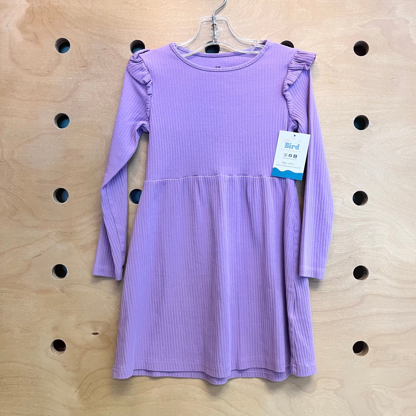 Purple Ribbed Dress