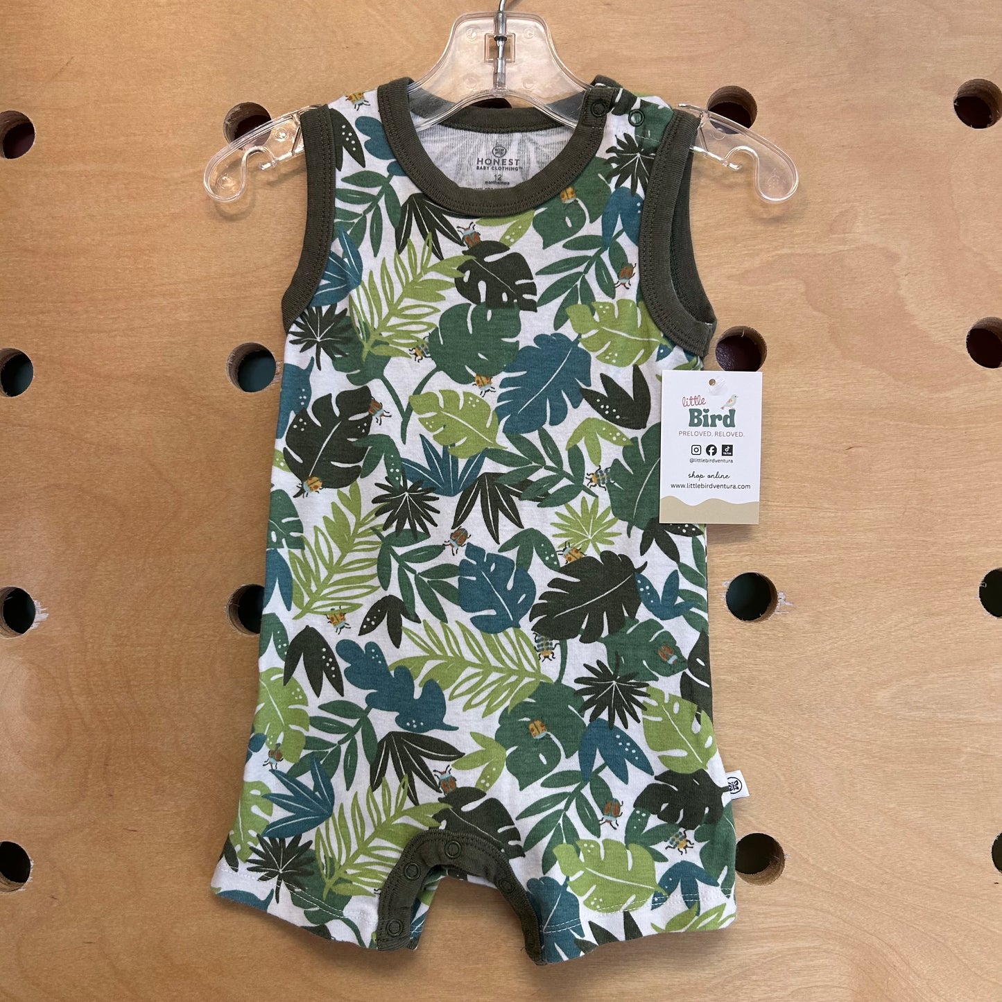 Organic Leaves/Bugs Romper