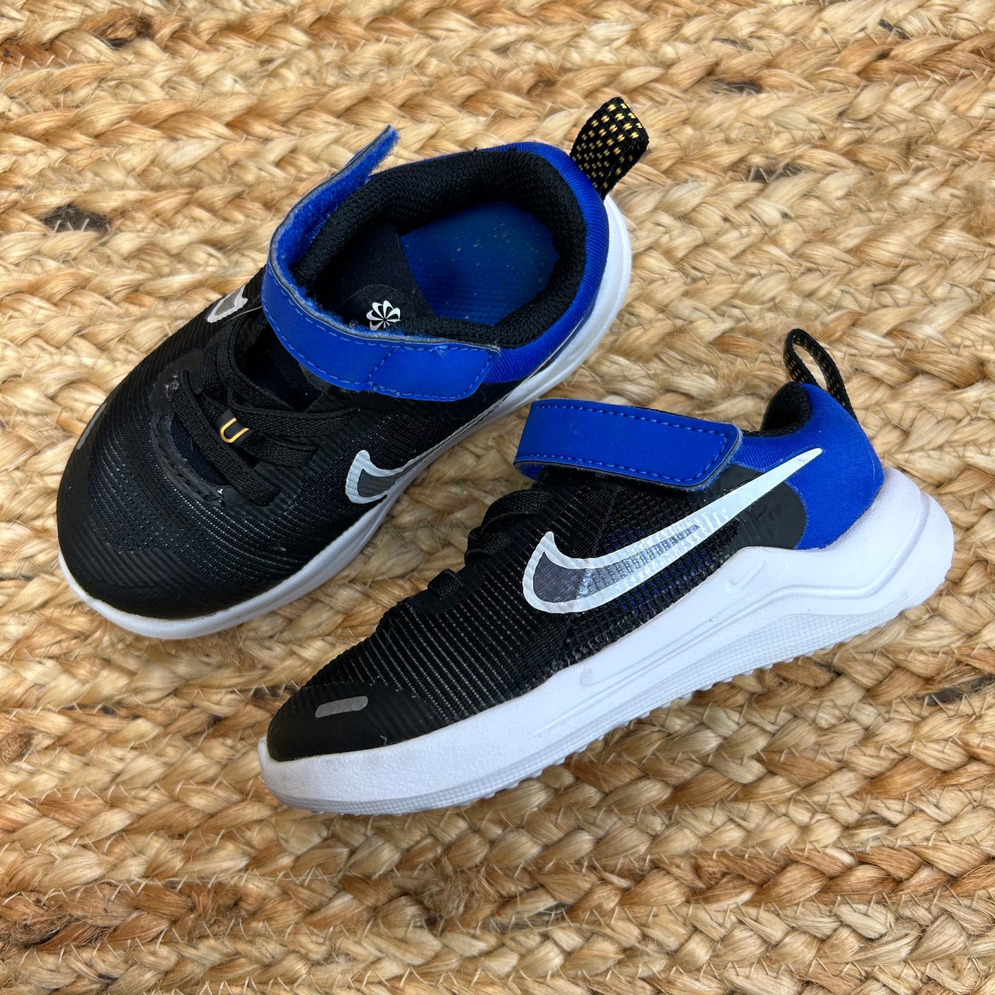 Black & Blue Down Shifter Sneakers