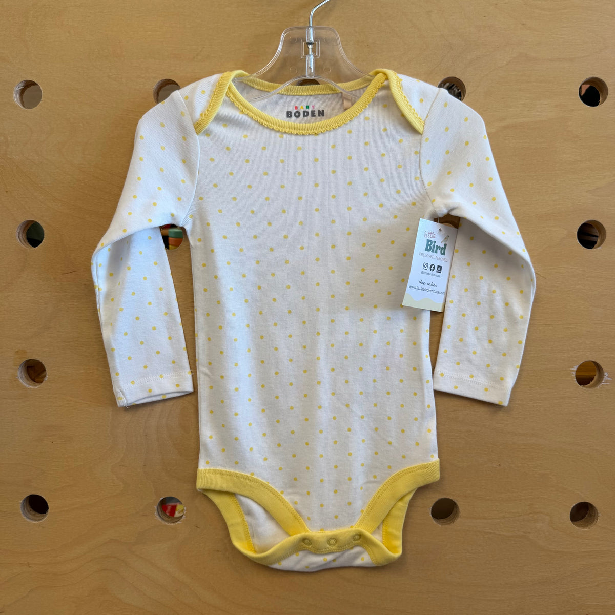 White/Yellow Polka Dot Bodysuit