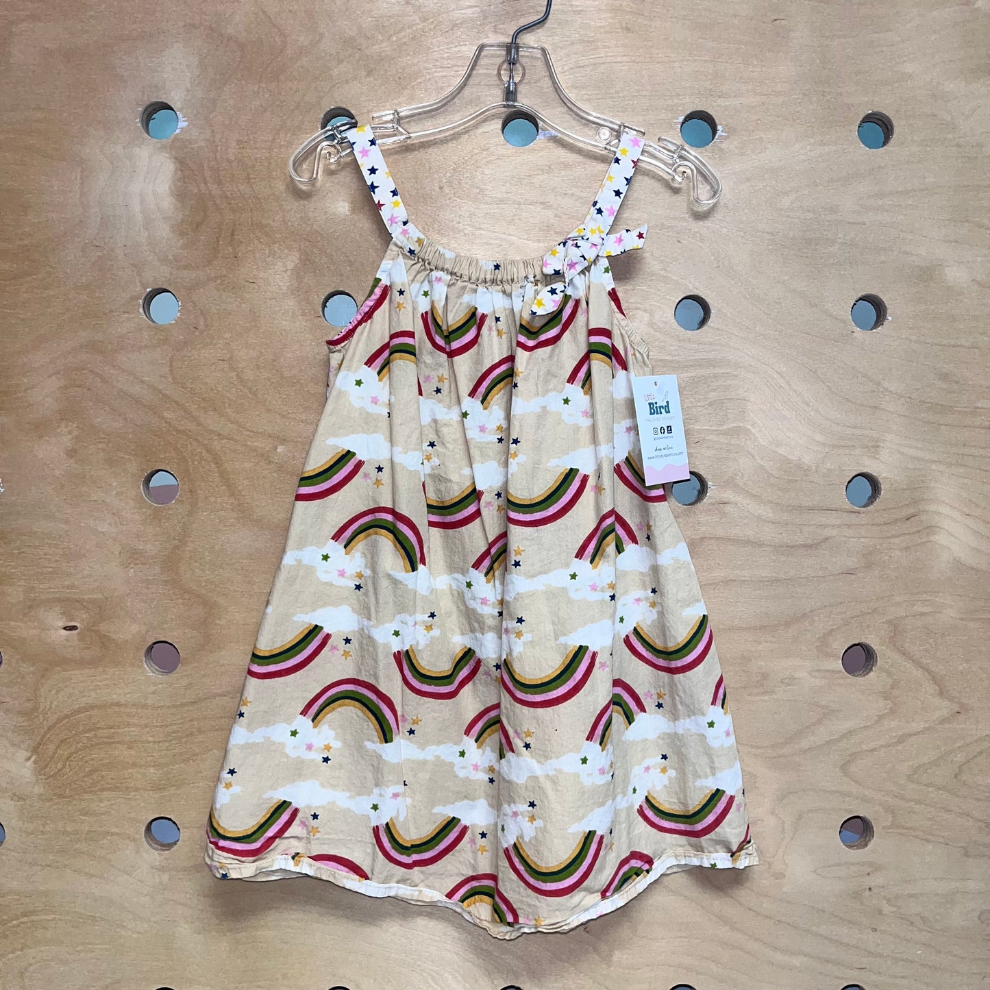 Cream Rainbows Cotton Dress