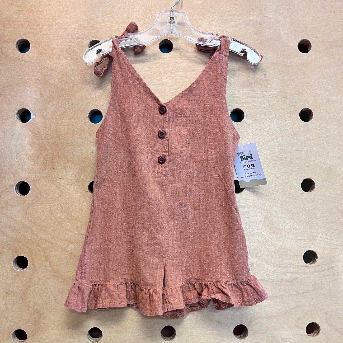 Terracotta Cotton Blend Romper