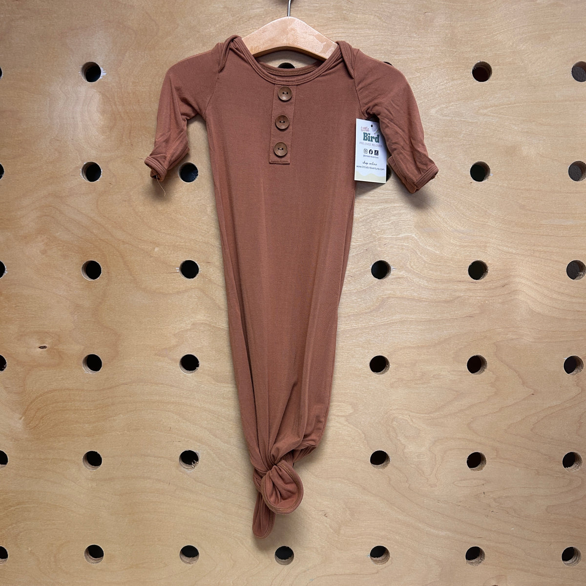 Brown Bamboo Knotted Gown