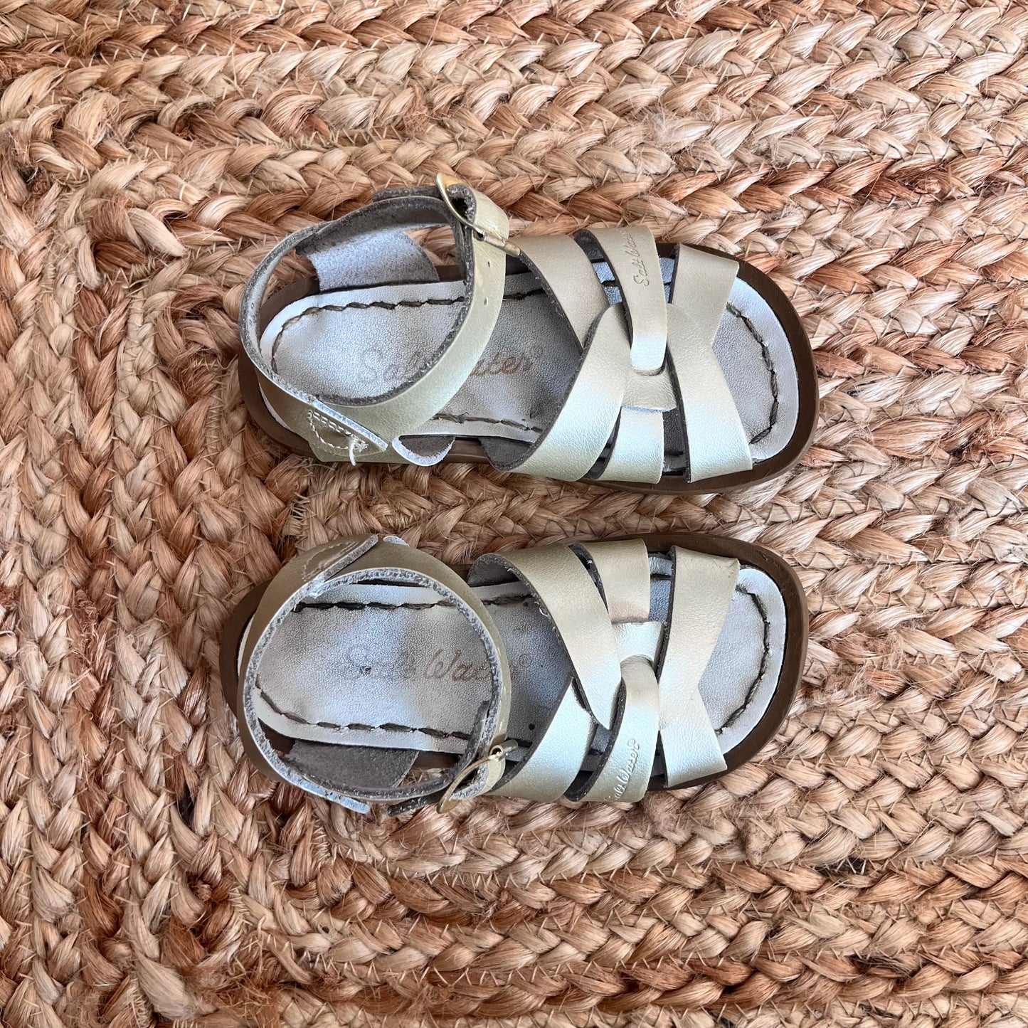 Gold Leather Sandals