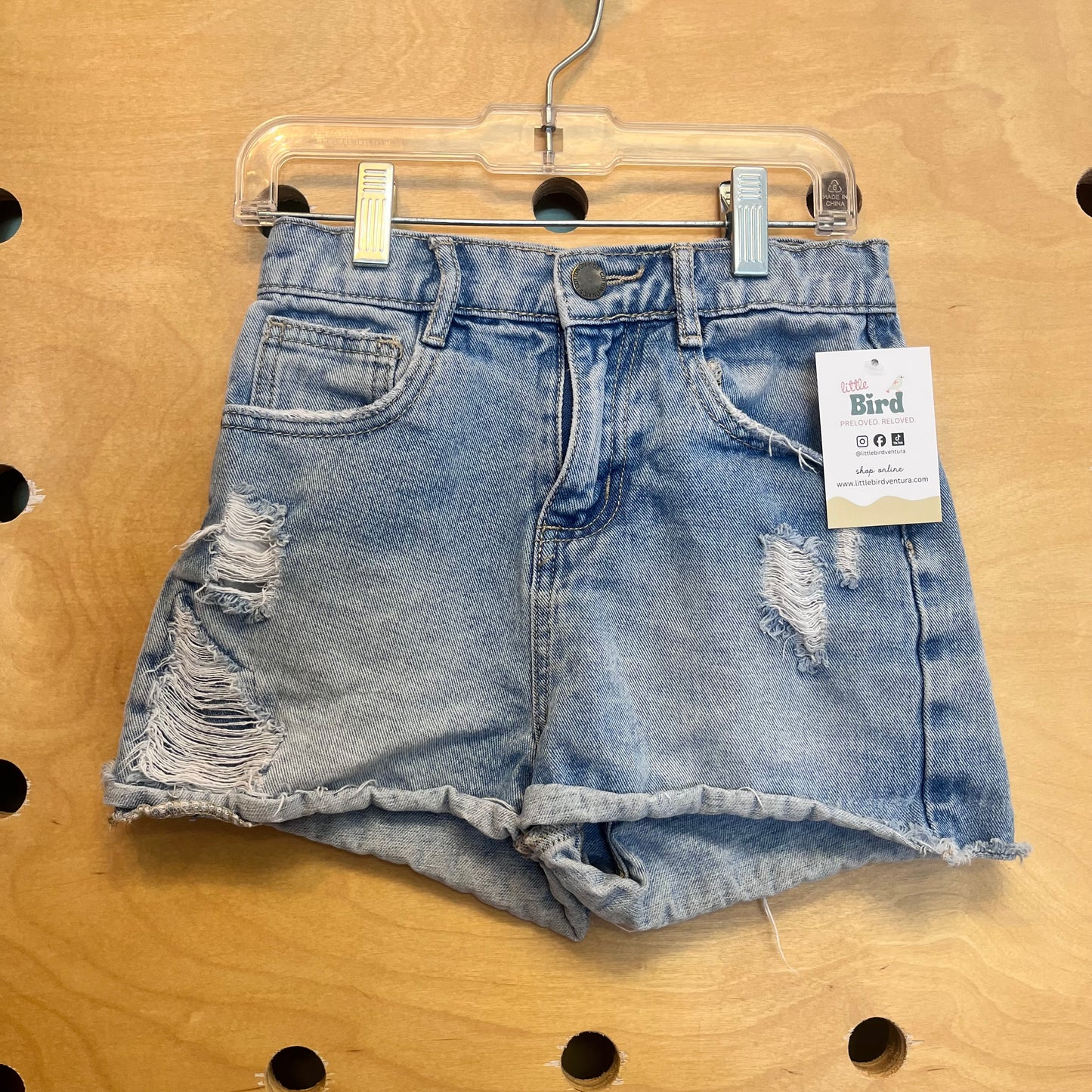 Distressed Denim Shorts