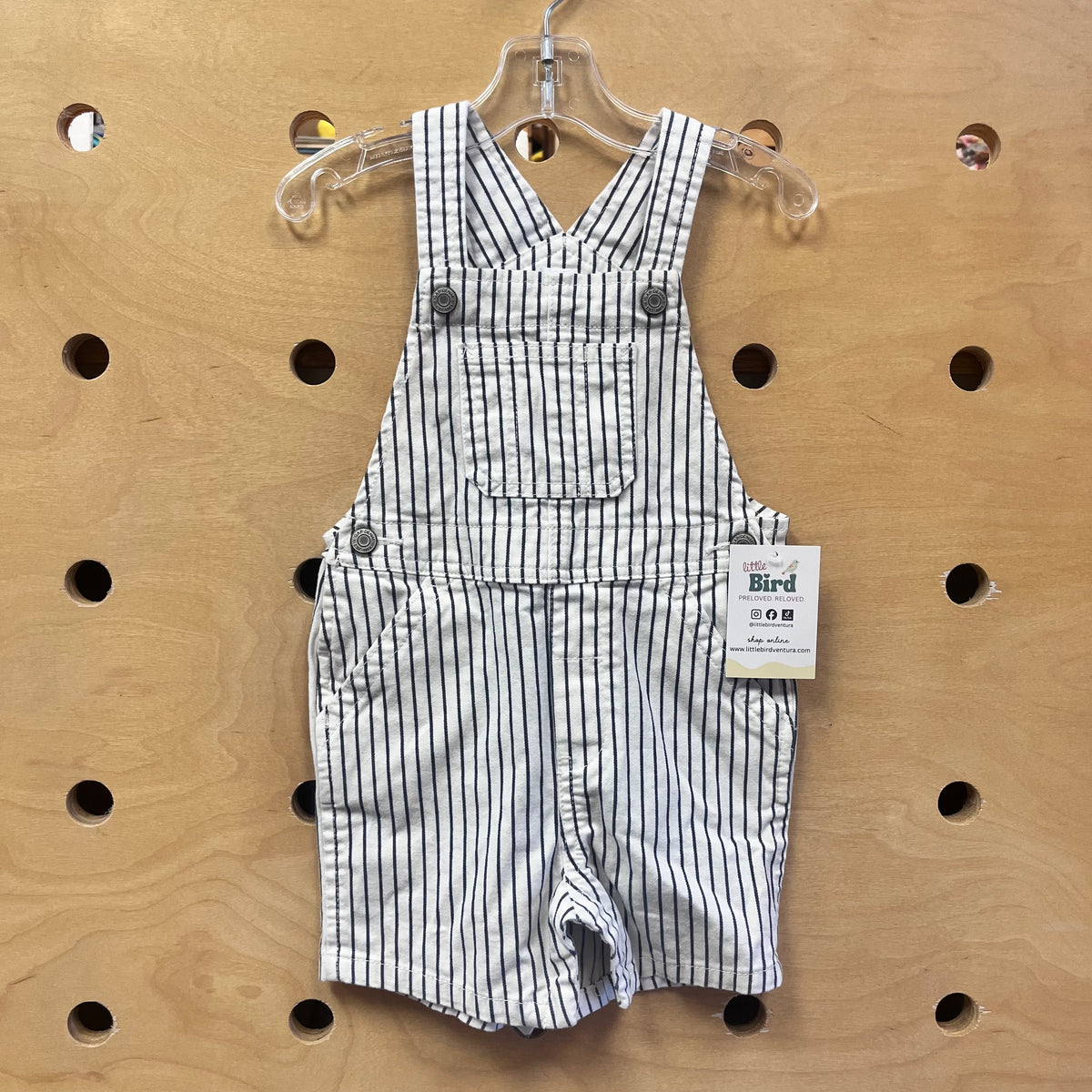 Blue/White Striped Shortalls