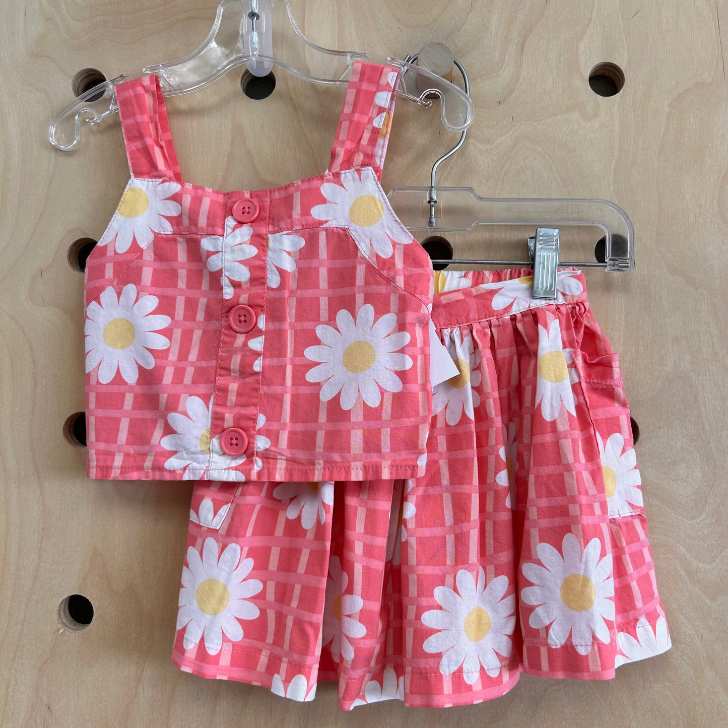 Pink Peppa Daisies Tank & Skirt