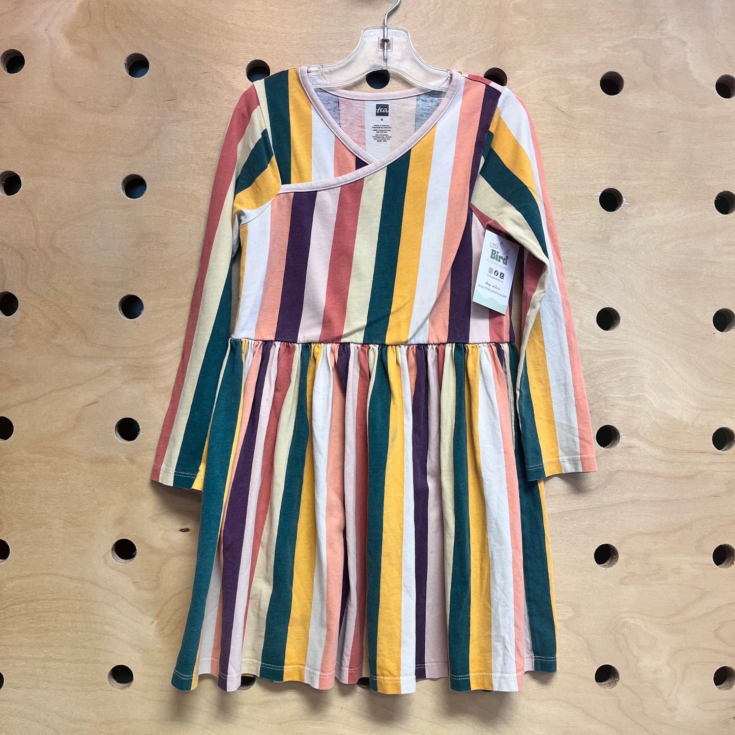 Multicolor Striped Cotton Dress