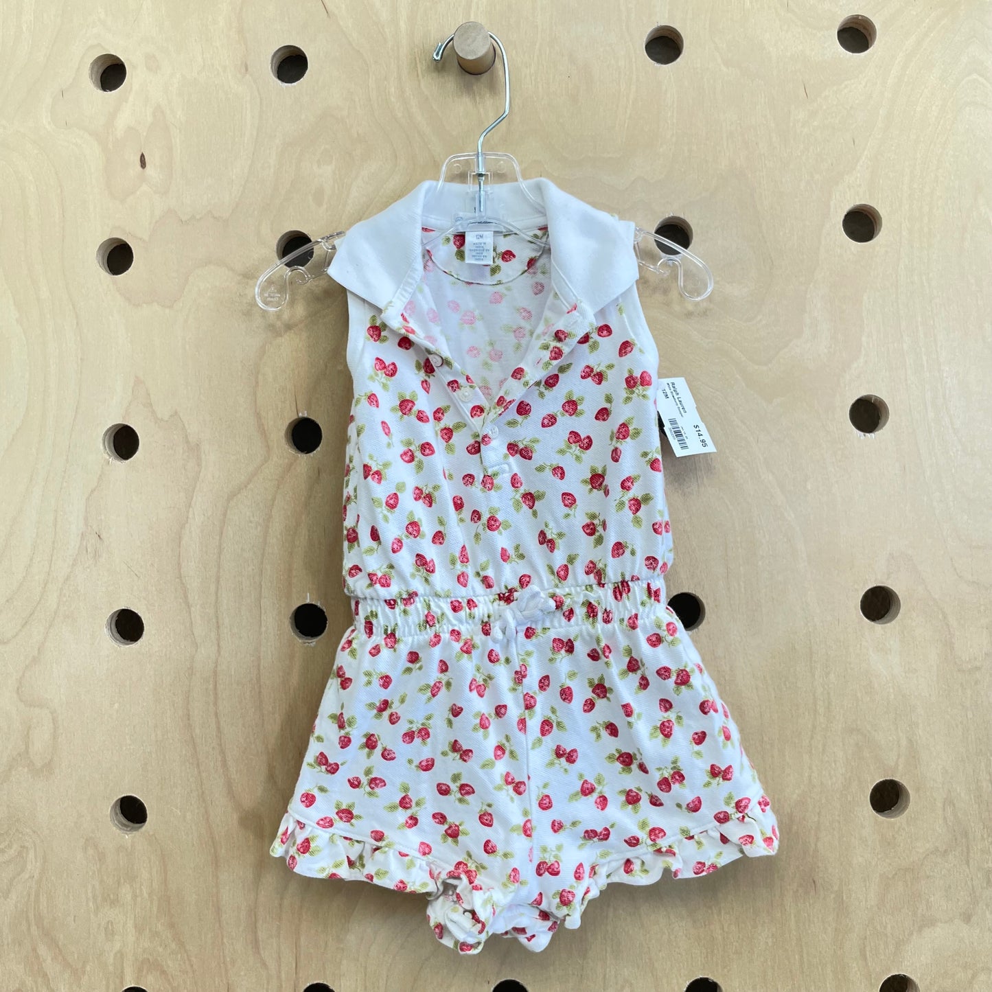 White Strawberry Romper