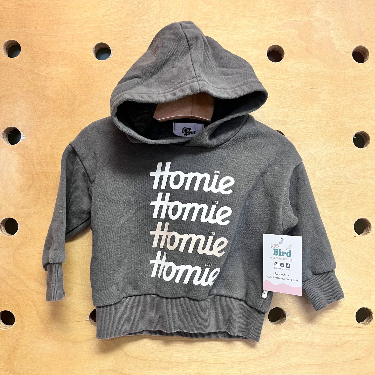 Grey Little Homie Hoodie