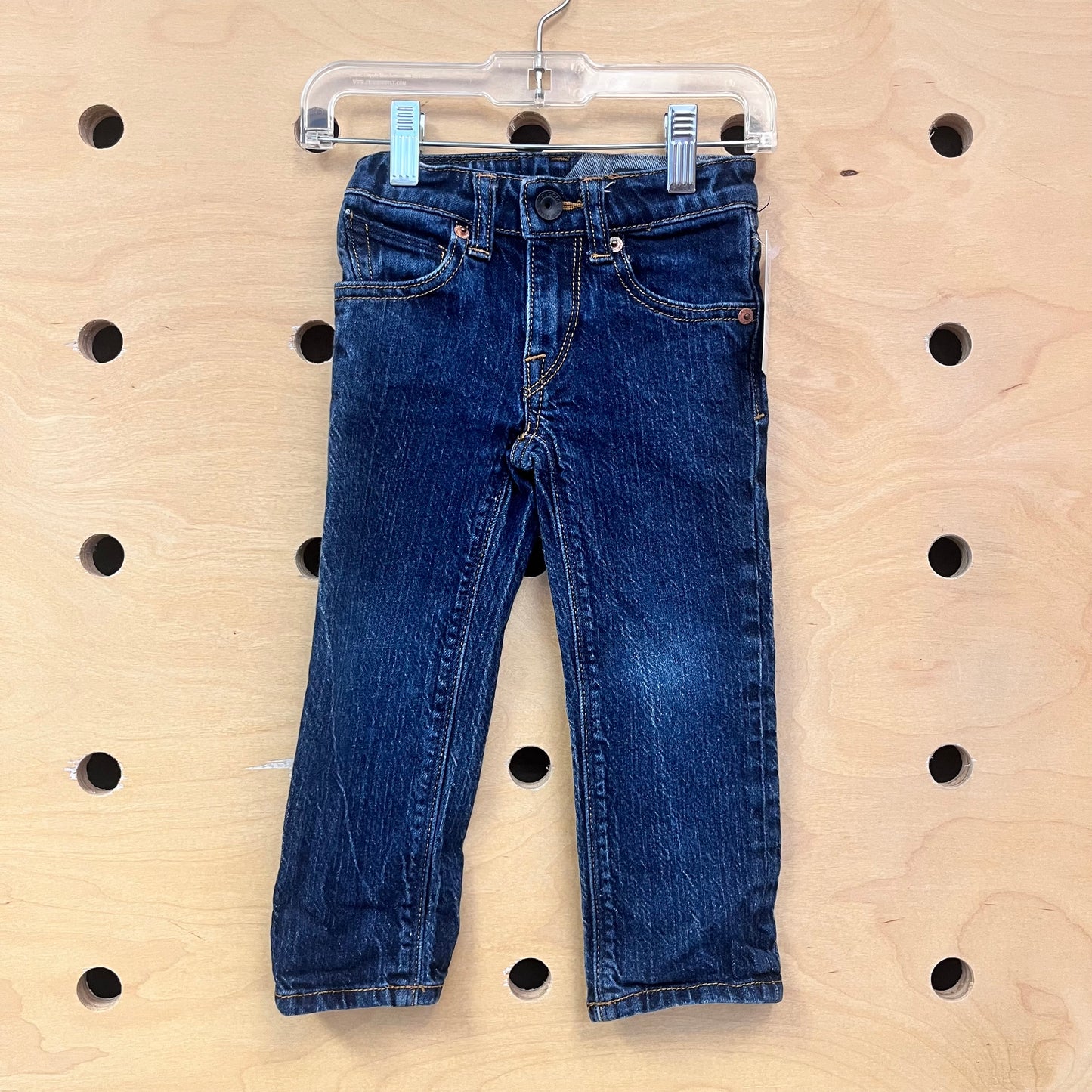 Dark Wash Slim Straight Denim