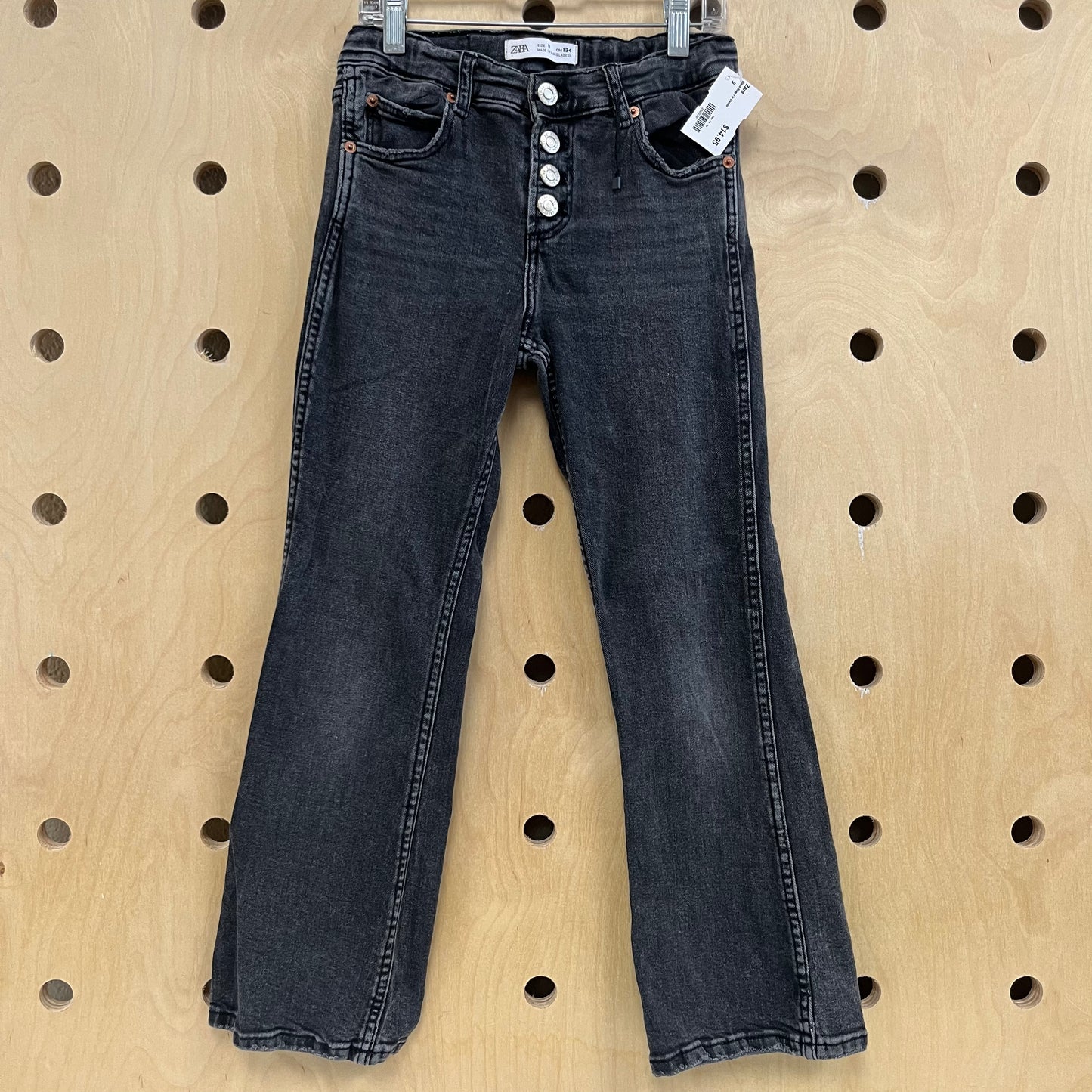 Black Snap Fly Denim