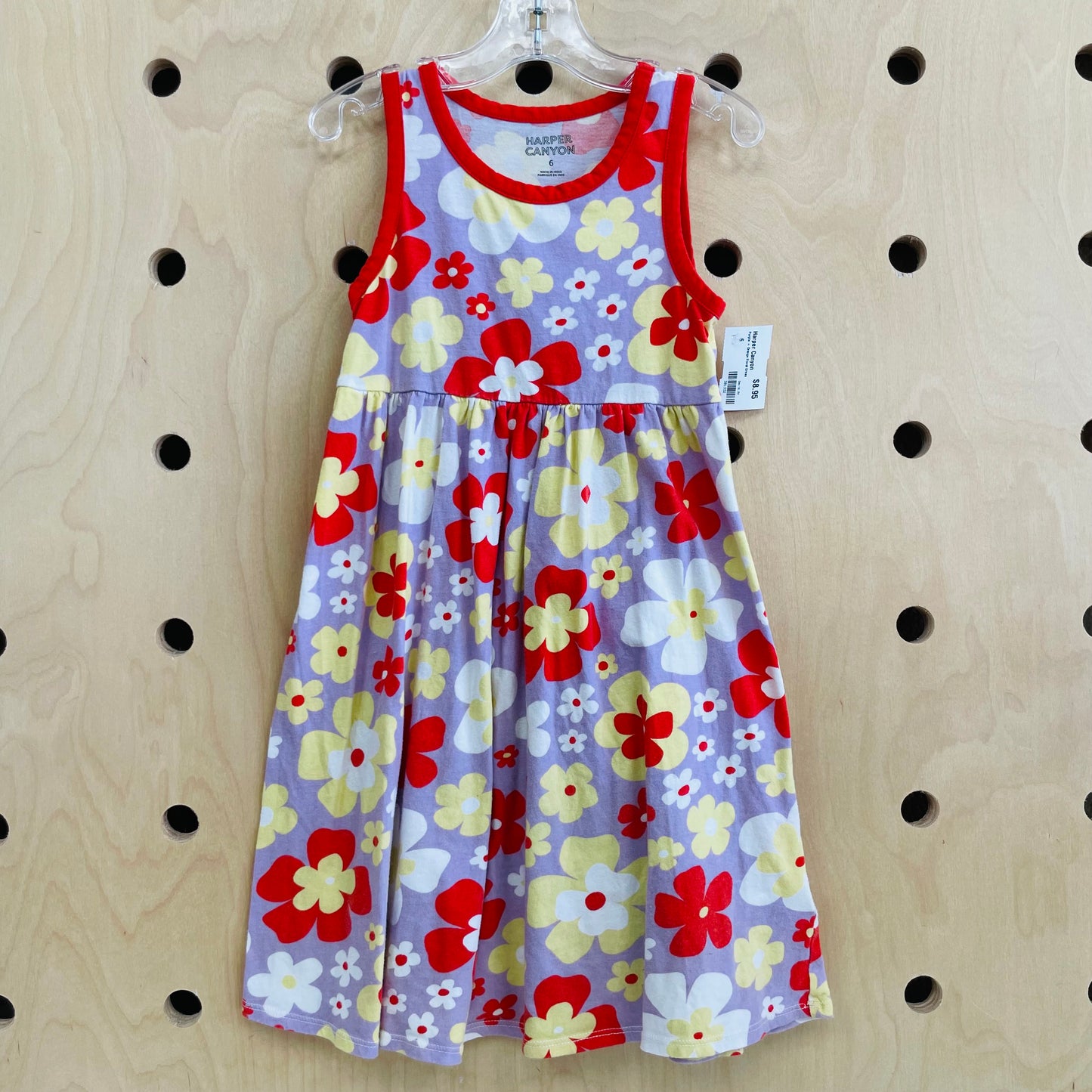 Purple + Orange Floral Dress